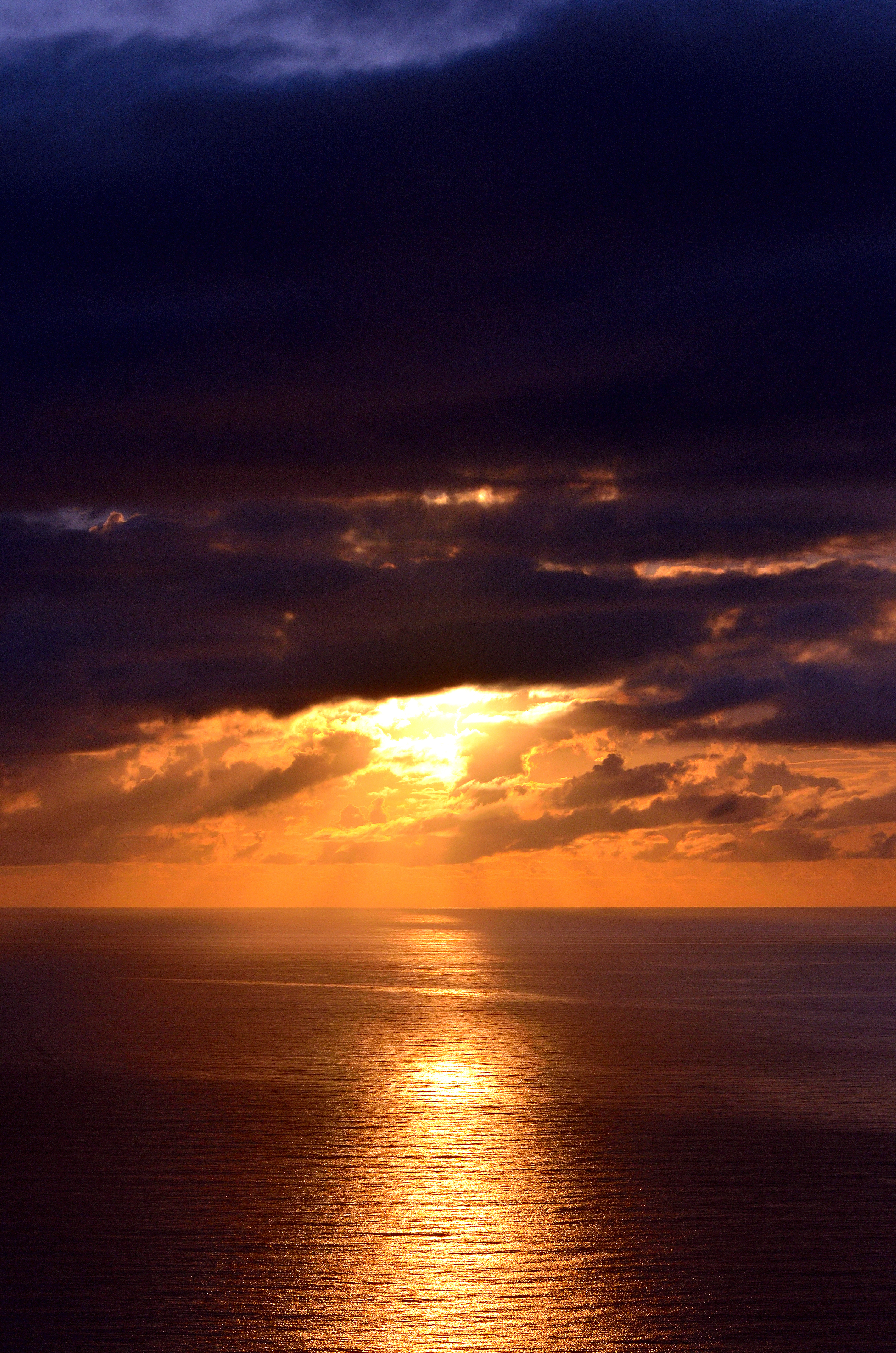 brazil, nature, sunset, clouds, horizon, ocean, santa catarina 8K