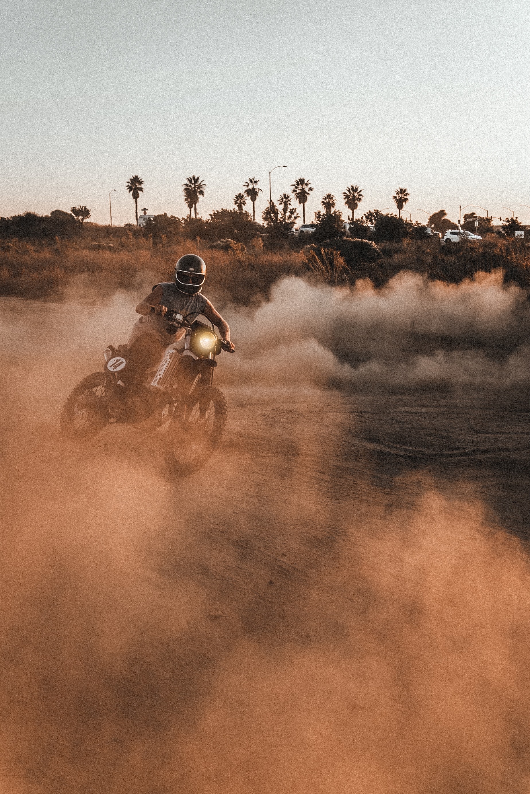 motorcyclist, motorcycles, motorcycle, dust, cross Image for desktop