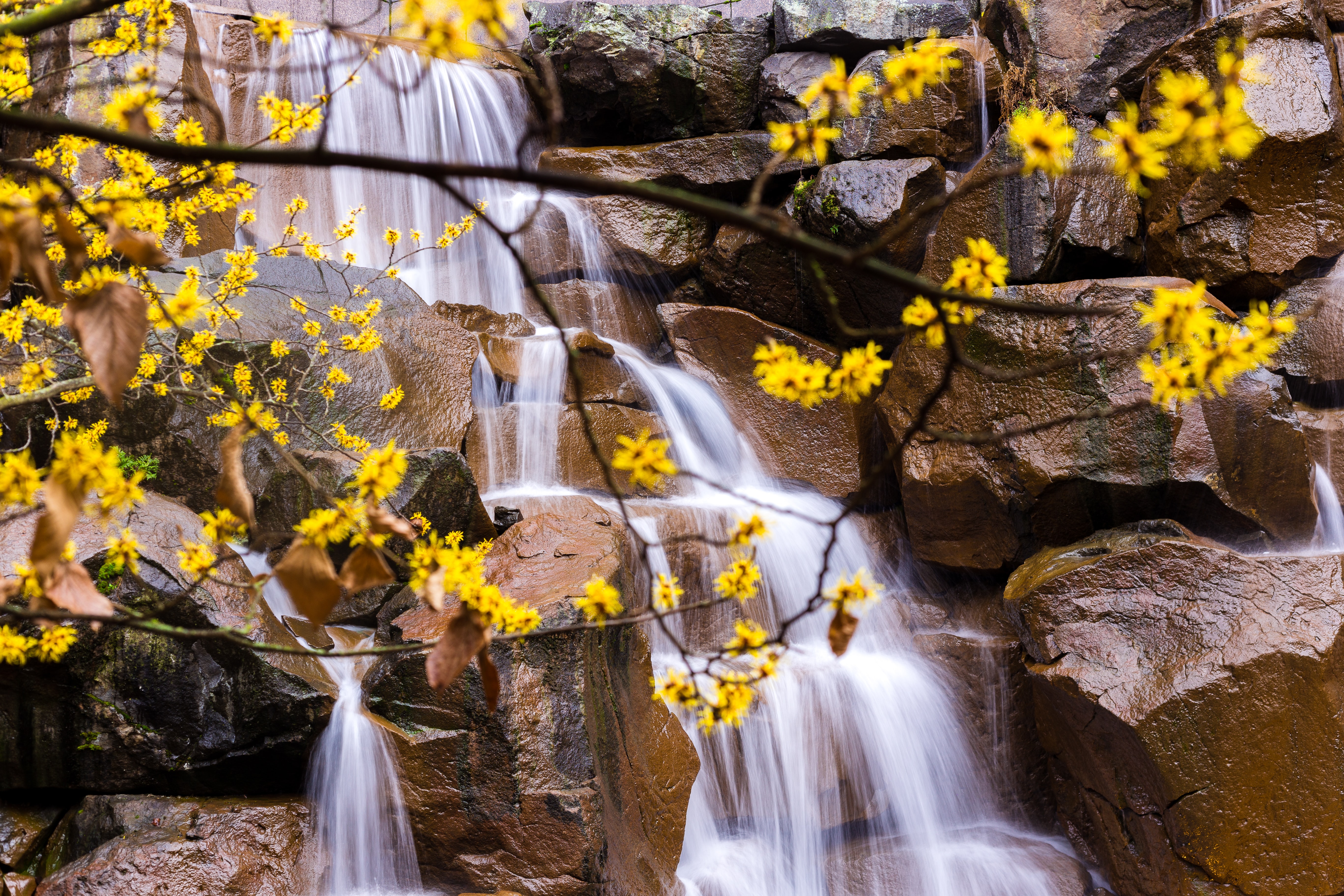 Природа Весна водопад