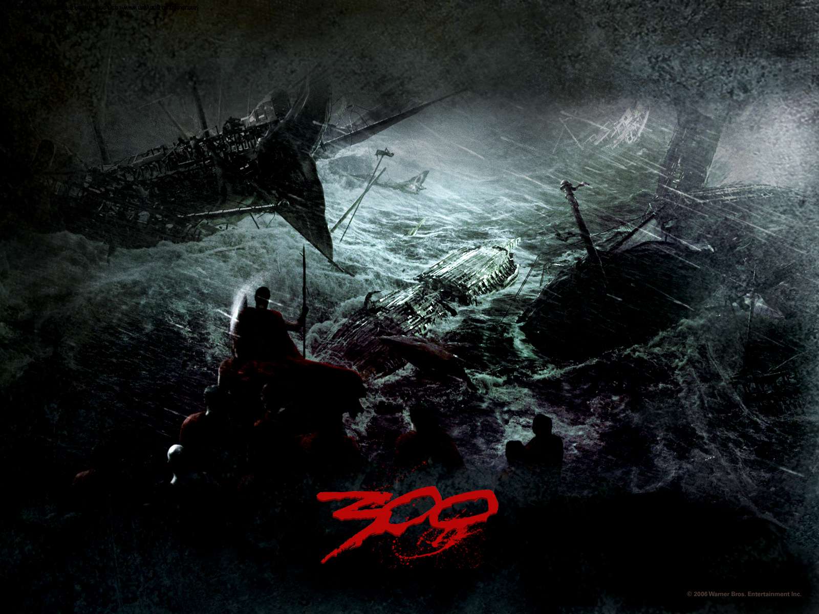 battle, 300, movie, ocean, shipwreck