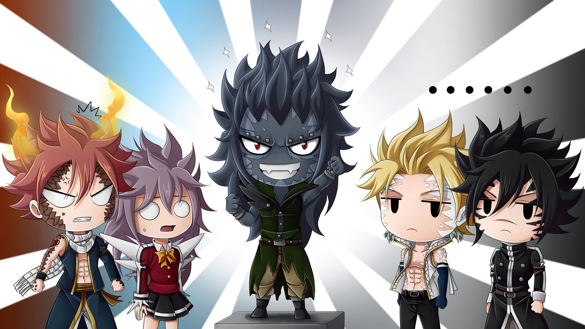 anime, fairy tail, gajeel redfox, natsu dragneel, rogue cheney, sting eucliffe, wendy marvell cellphone