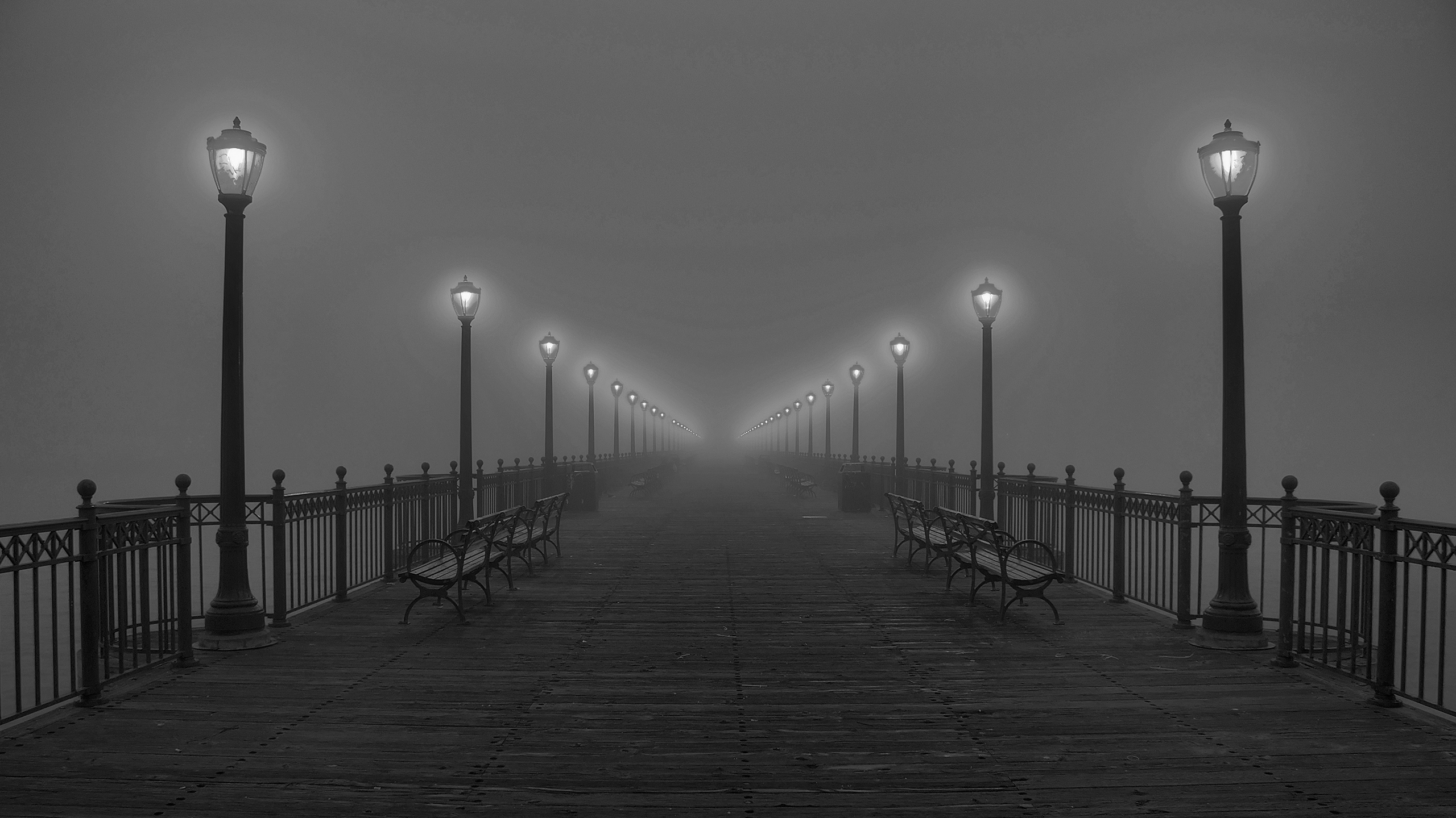 lamp, light, man made, pier, bench cell phone wallpapers