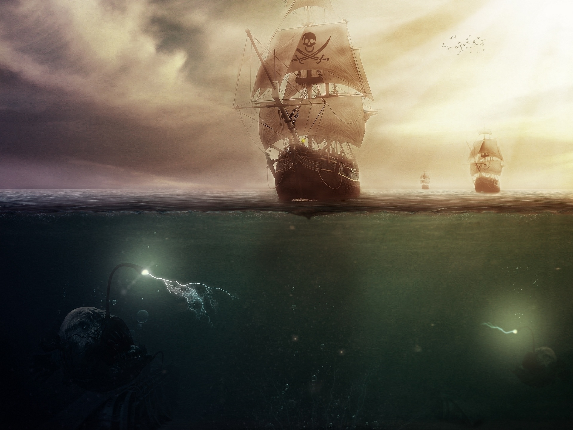 pirate, fantasy mobile wallpaper