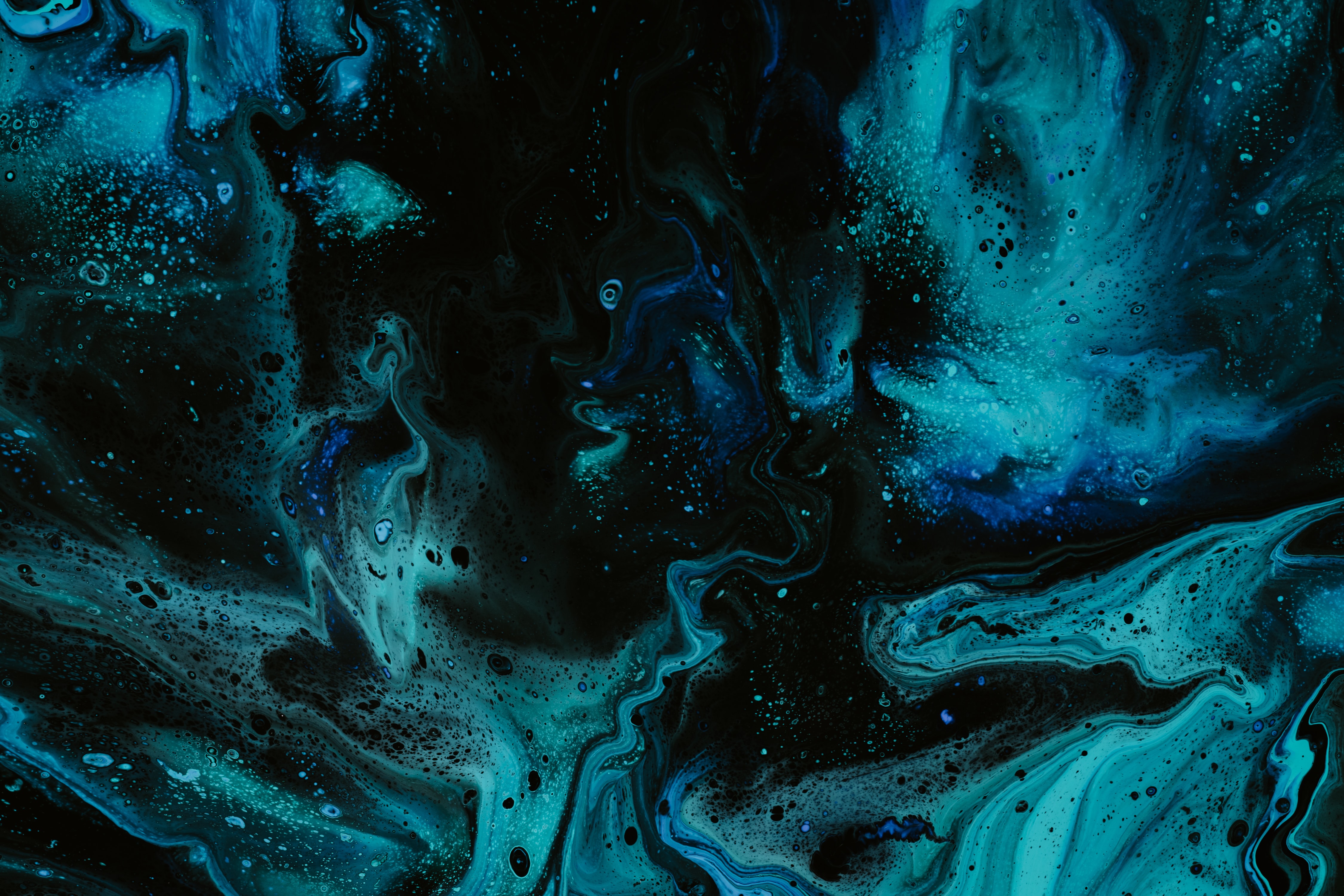 HD wallpaper fluid art, liquid, divorces, abstract, blue, paint