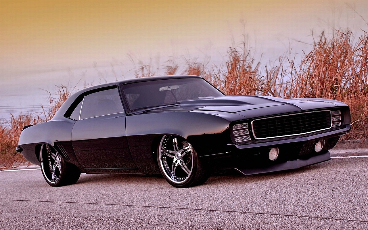 Chevrolet Chevelle muscle car черный