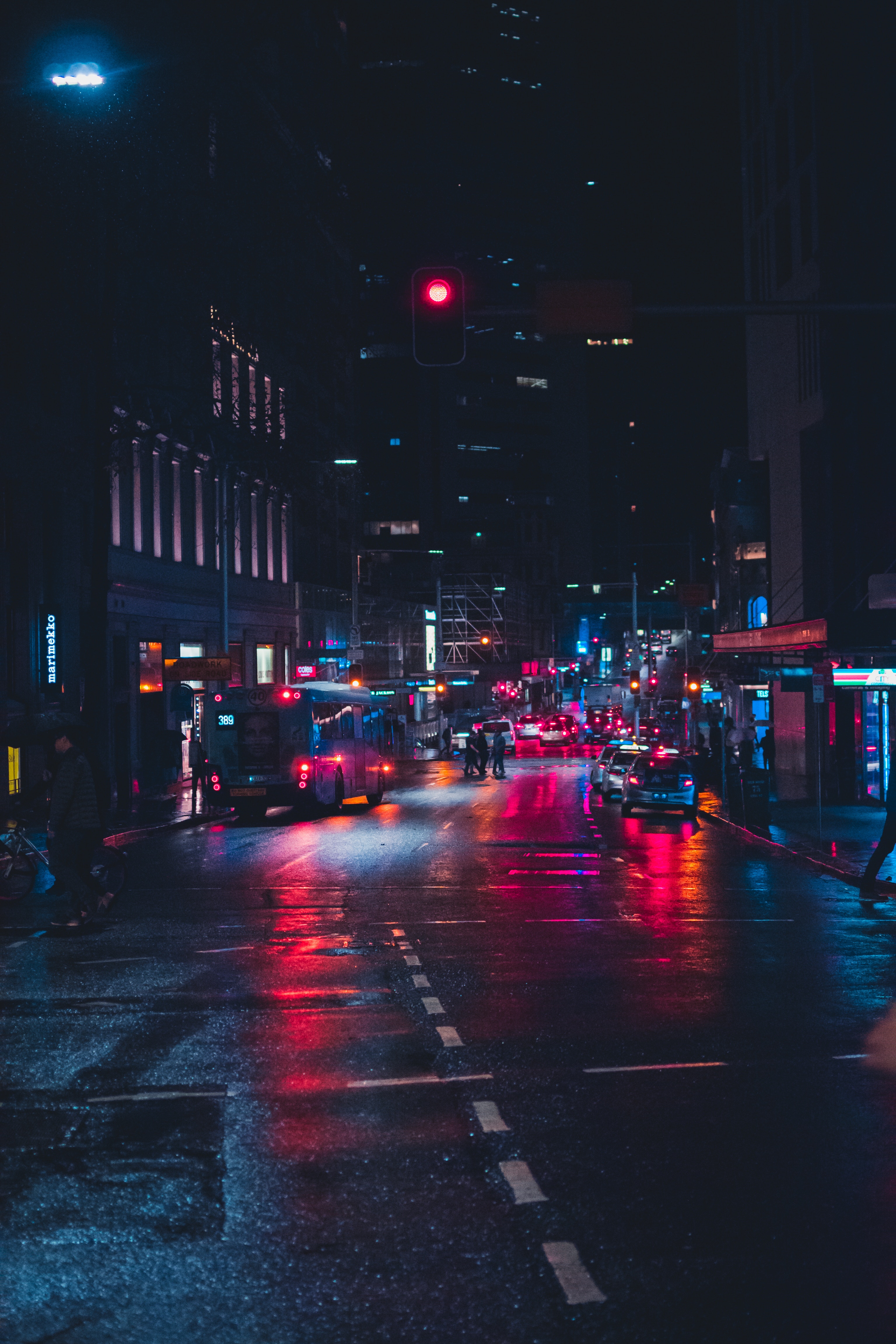 australia, lighting, street, sydney, cities, traffic, movement, night city, illumination for android