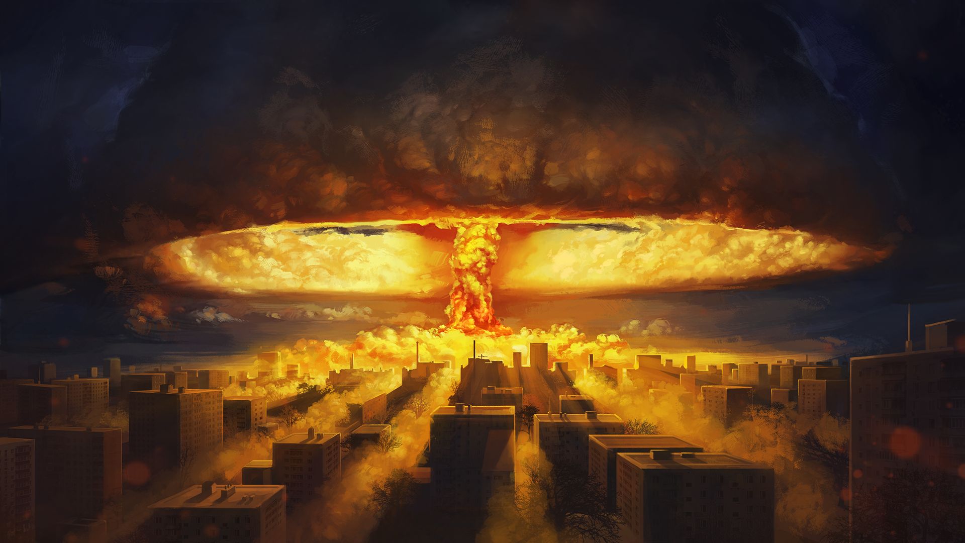 atom rpg, nuclear explosion, video game, mushroom cloud, nuclear bomb 4K, Ultra HD