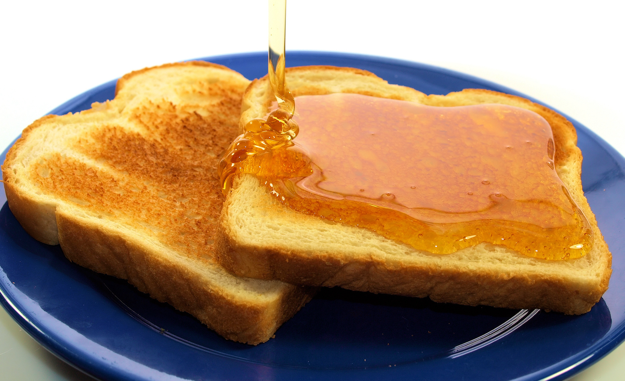 honey, food, bread, toast 2160p