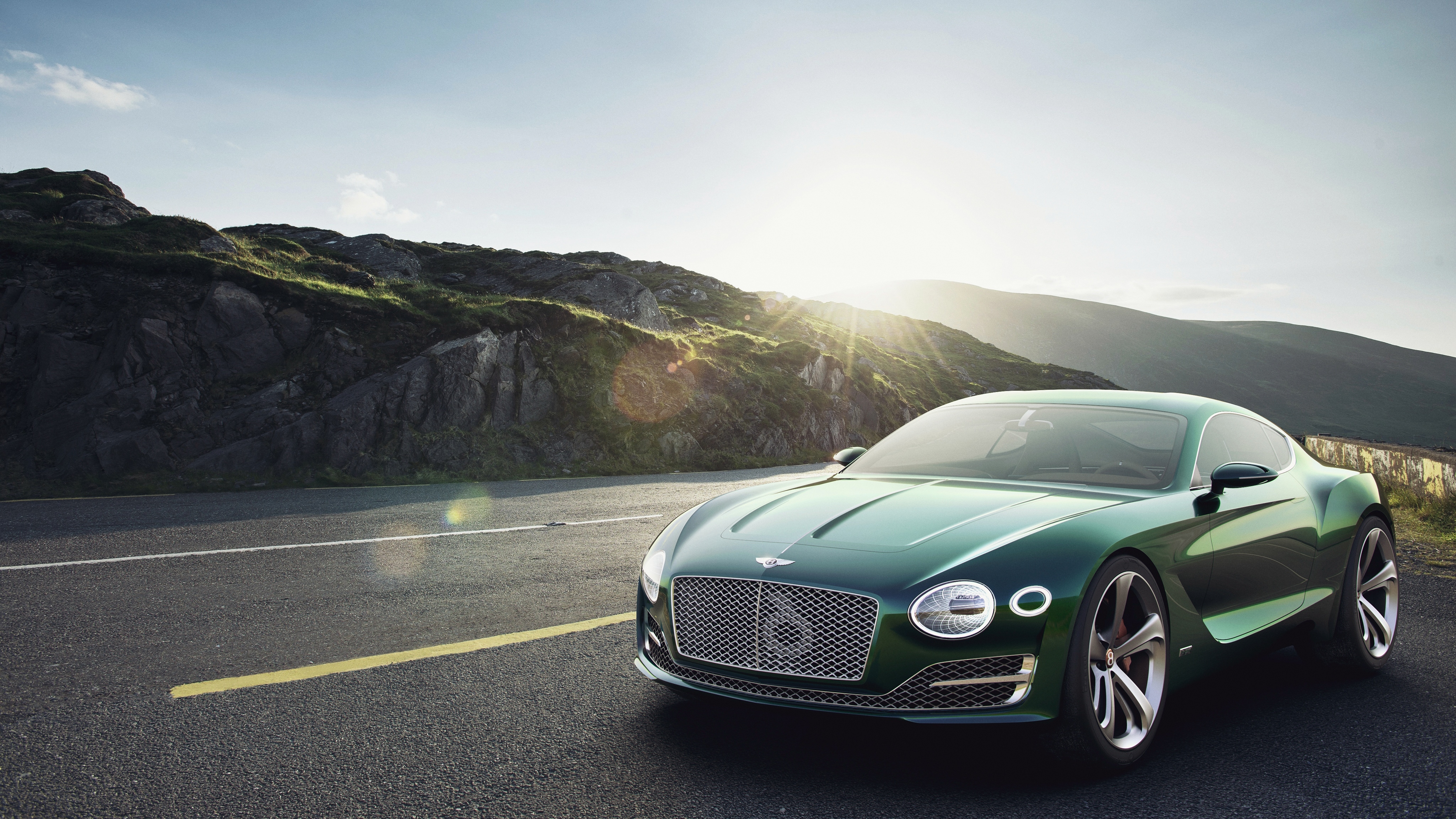 wallpapers bentley, green, front view, cars, 2015, exp 10