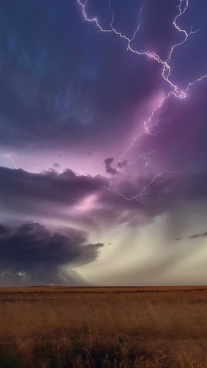 Download mobile wallpaper Landscape, Nature, Lightning, Earth, Storm for free.