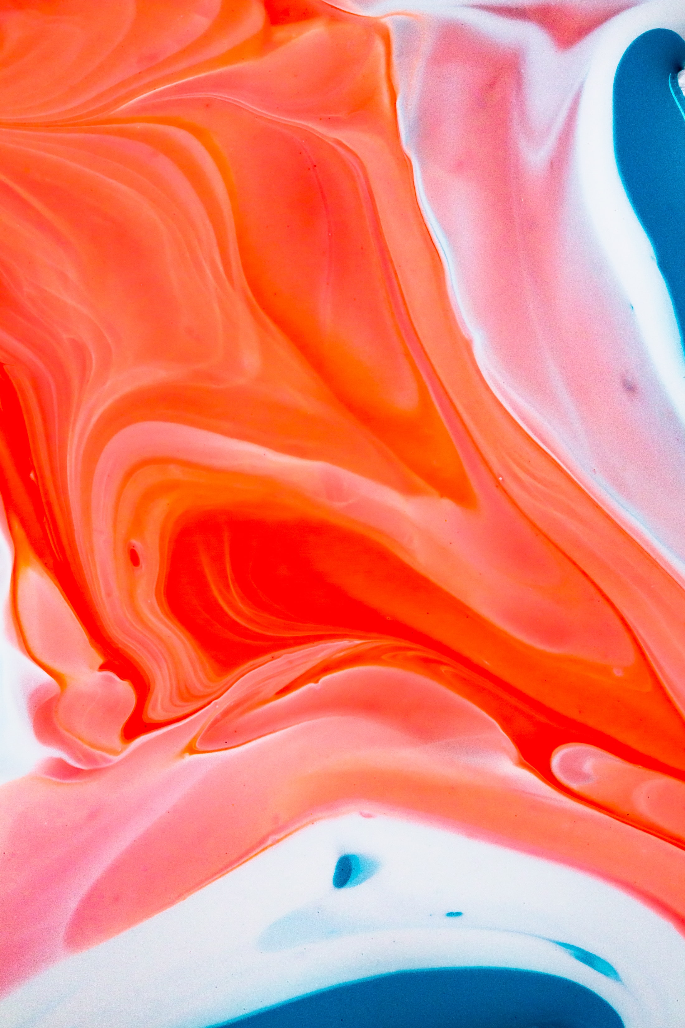 Download mobile wallpaper Divorces, Paint, Streaks, Liquid, Abstract, Fluid Art, Stripes for free.