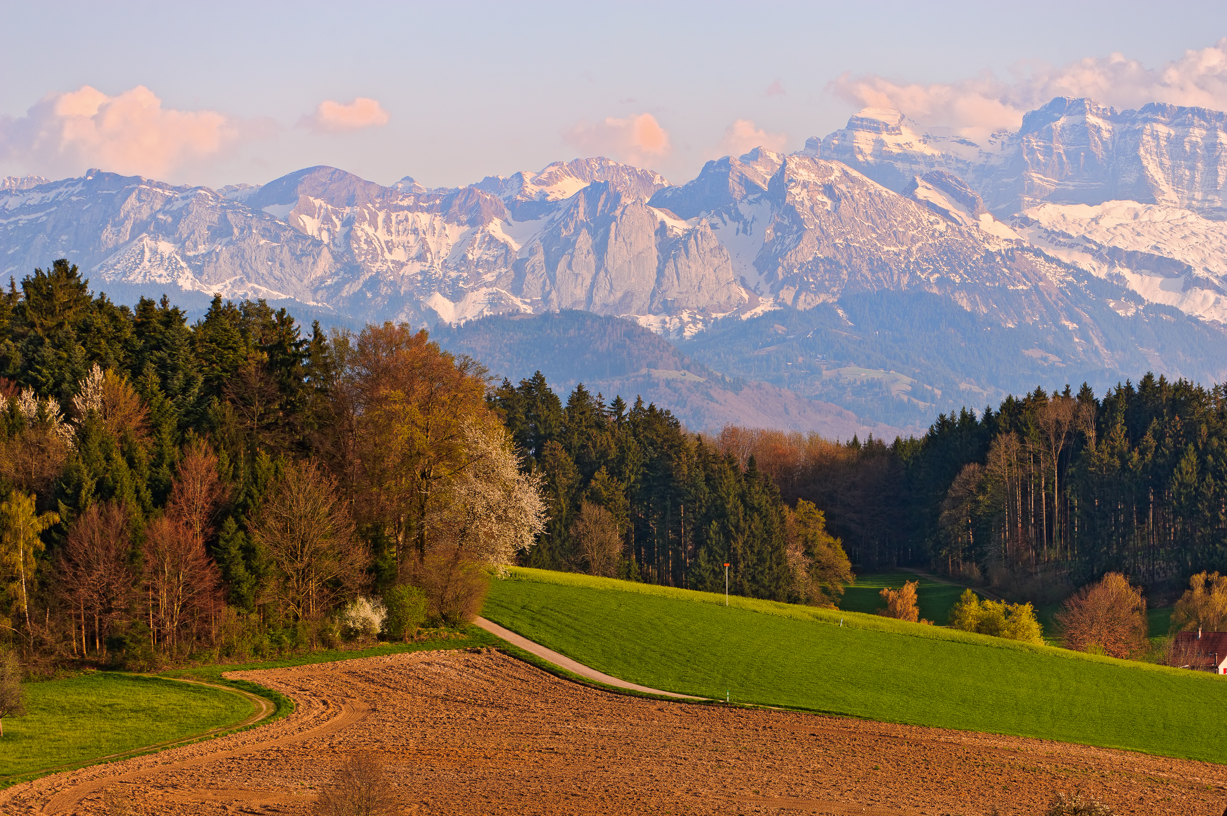 Laden Sie das Schweiz, Sky, Mountains, Herbst, Natur, Landschaft-Bild kostenlos auf Ihren PC-Desktop herunter
