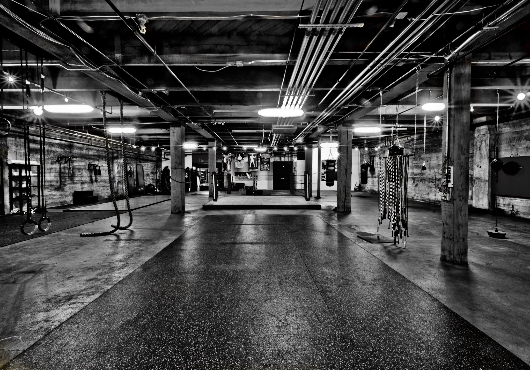 android gym, sports, black & white, boxing