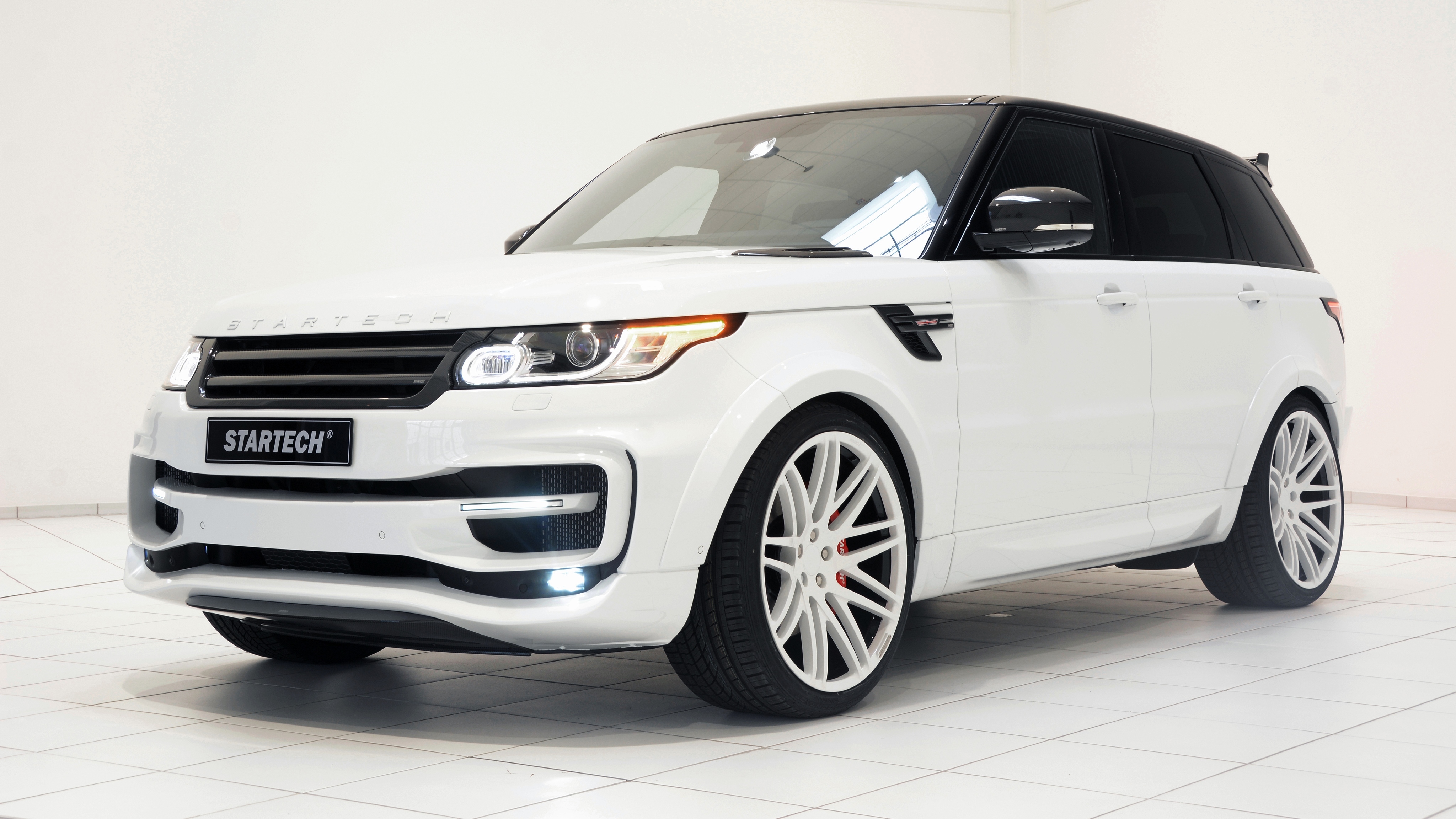2014, range rover, cars, white, side view, startech