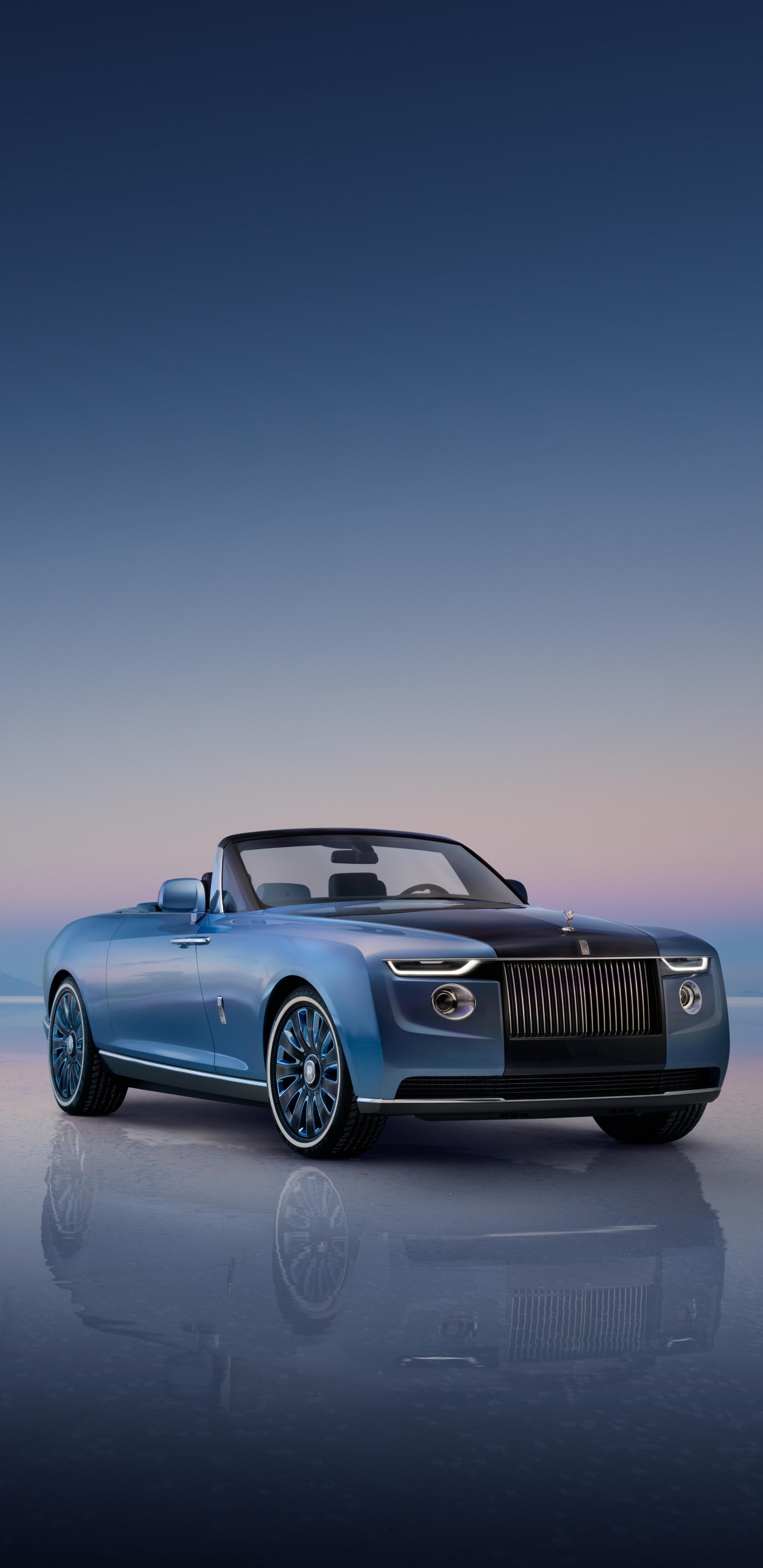 Download mobile wallpaper Rolls Royce, Reflection, Car, Vehicles, Rolls Royce Boat Tail for free.