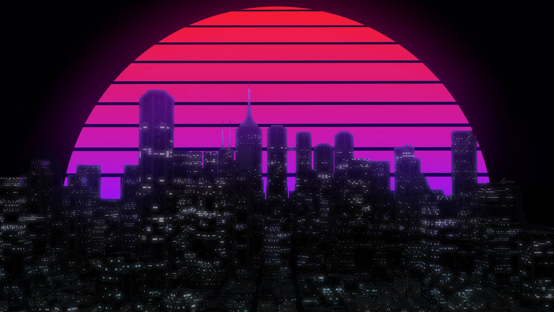 retro wave, artistic, city, synthwave wallpaper for mobile