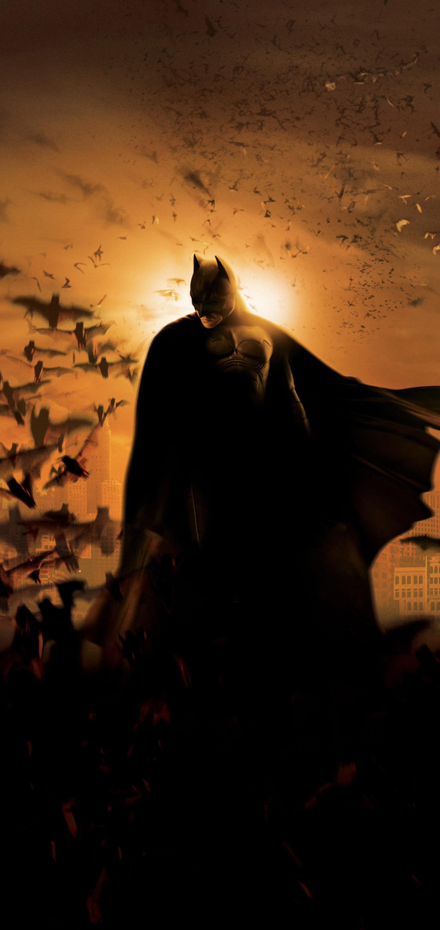 1161635 baixar papel de parede filme, batman begins, bruce wayne, homem morcego, super heroi, cidade de gotham, bastão, dc comics, noite - protetores de tela e imagens gratuitamente
