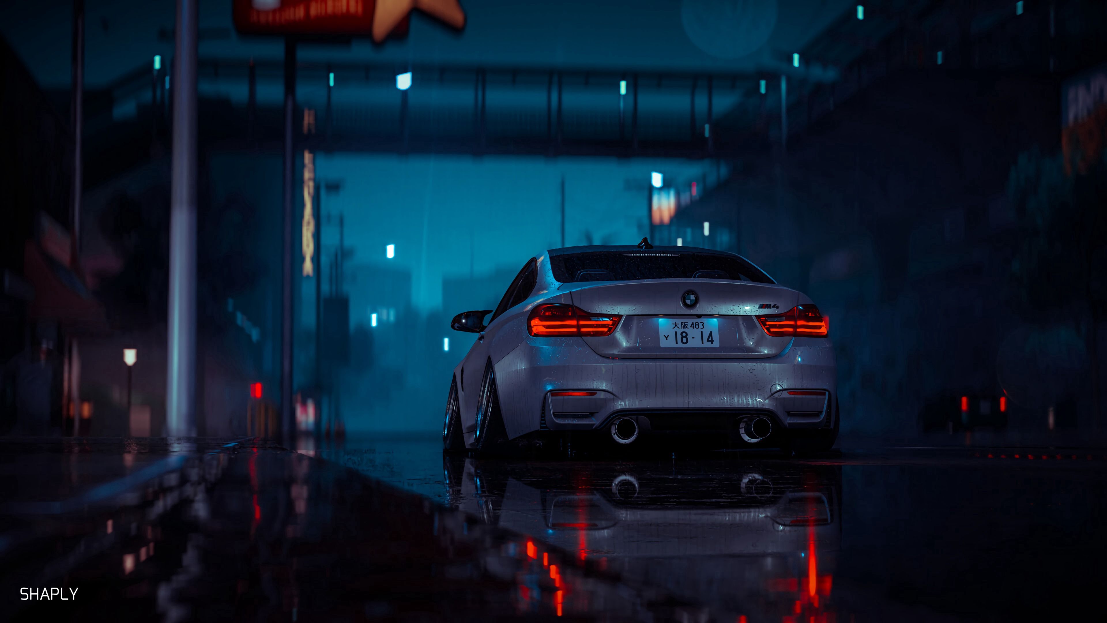 cars, machine, night, rain, wet, car, grey phone wallpaper