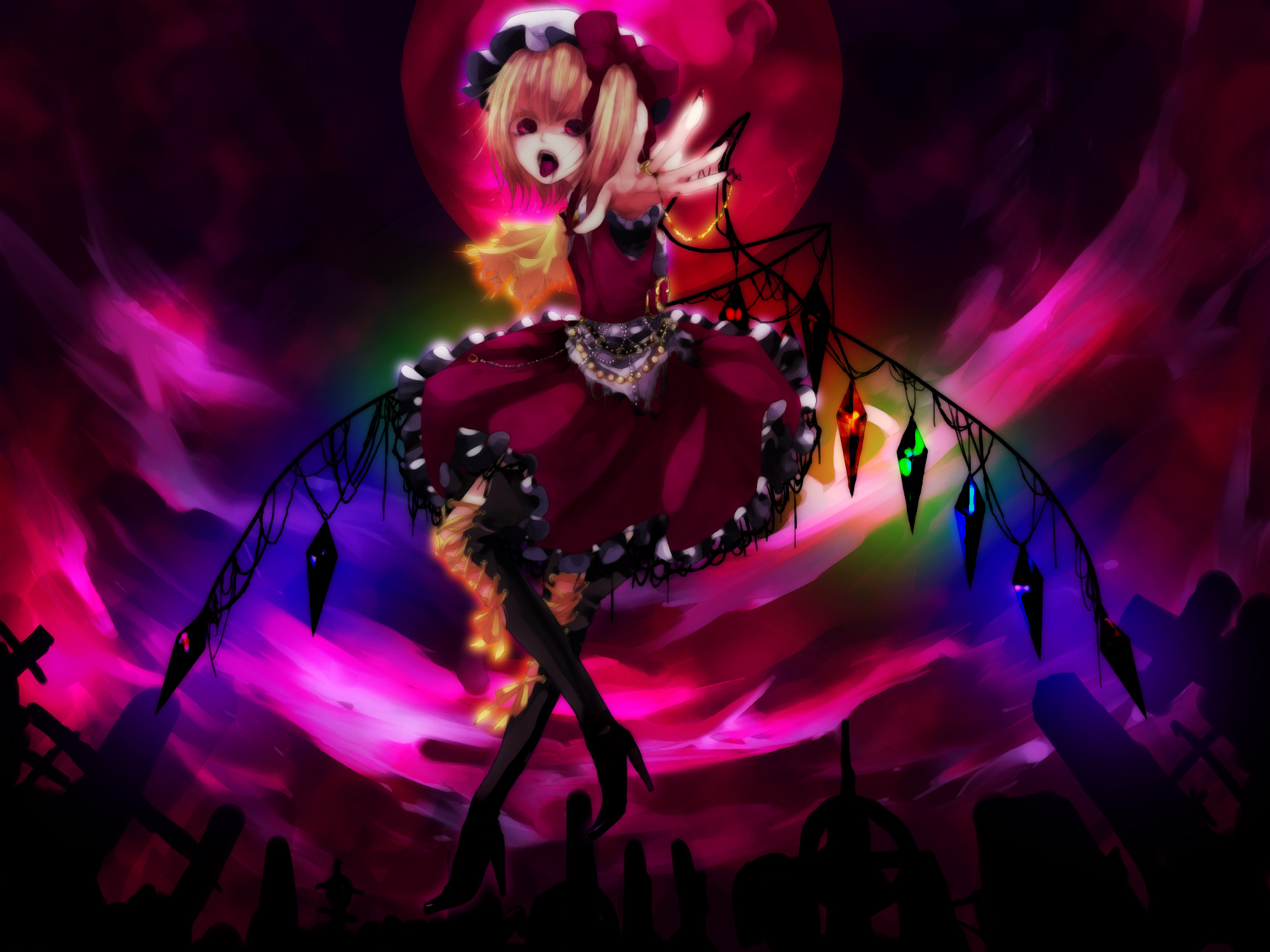 anime, touhou, flandre scarlet for android