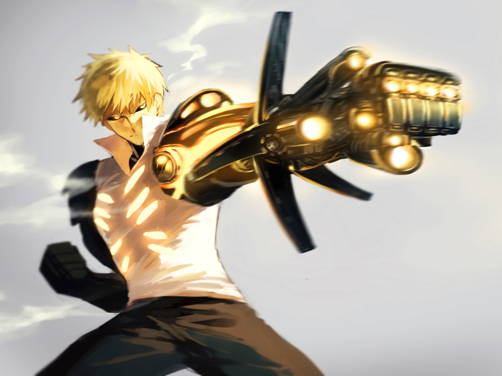 genos (one punch man), one punch man, anime