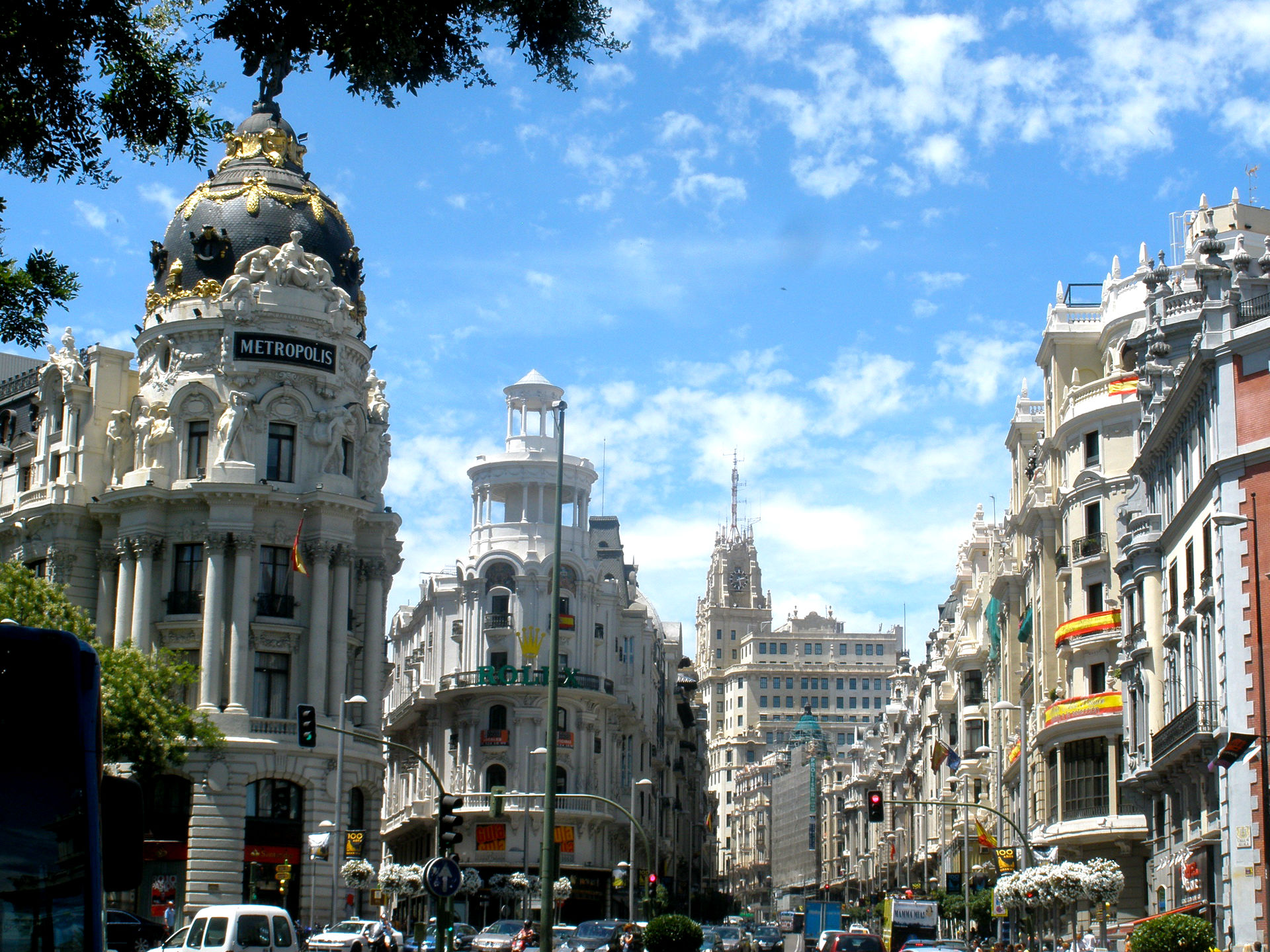 man made, madrid, building, city, spain wallpapers for tablet