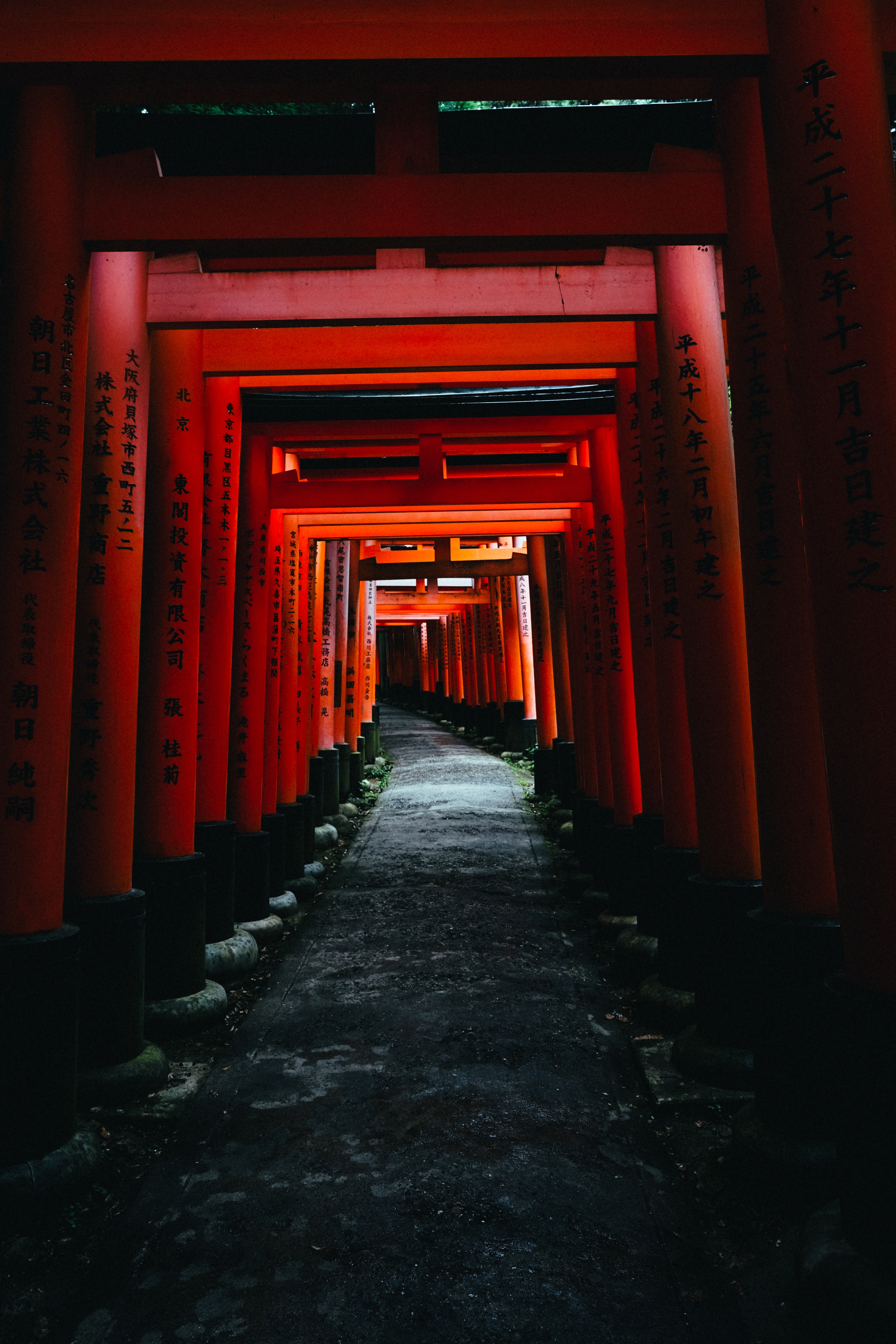 Wallpaper Full HD architecture, red, miscellanea, miscellaneous, torii, gate, goal