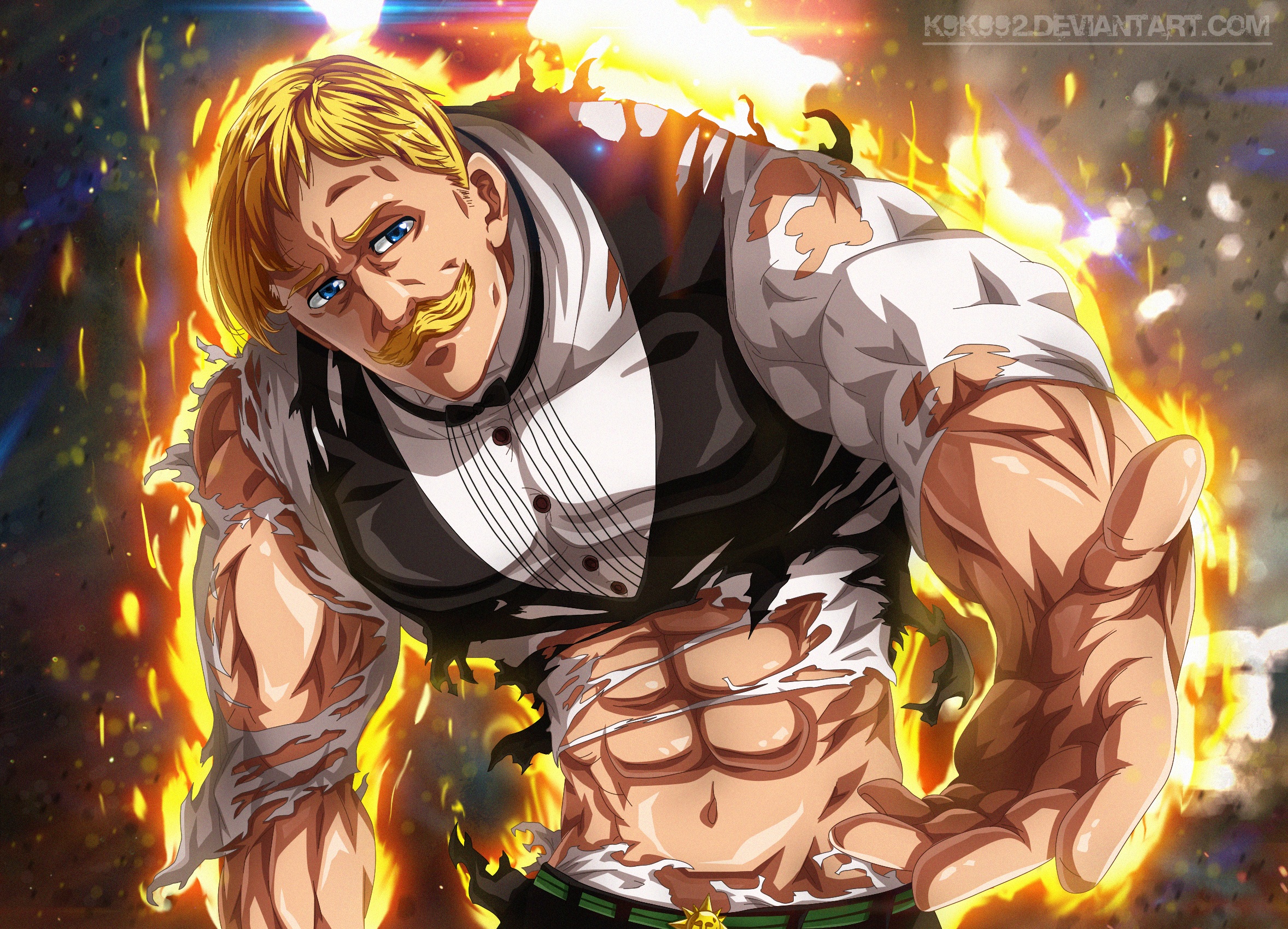 escanor (the seven deadly sins), the seven deadly sins, anime, blonde Full HD