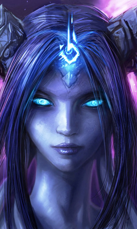 video game, world of warcraft, face, draenei (world of warcraft), blue eyes, warcraft
