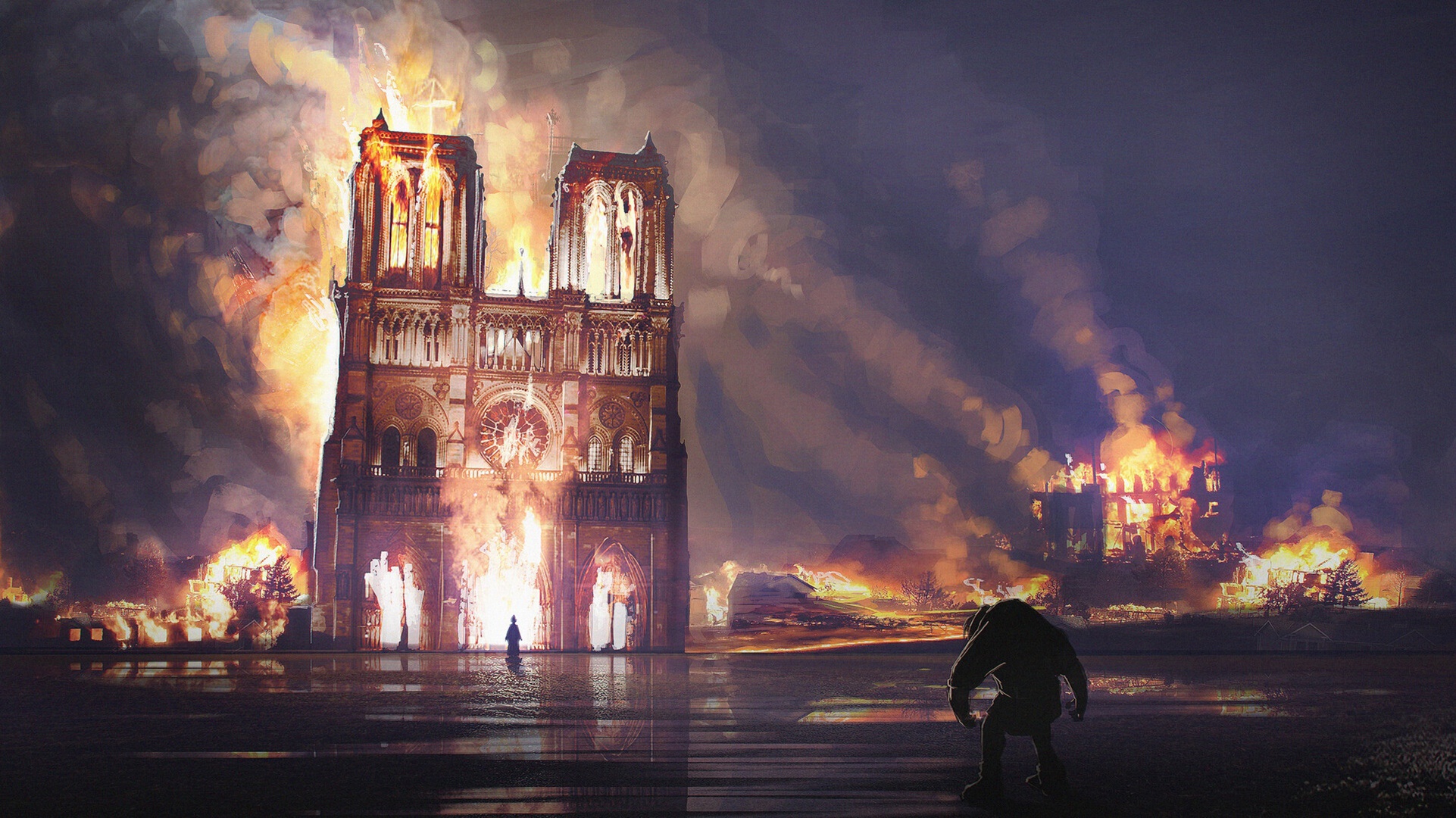 Собор Парижской Богоматери пожар
