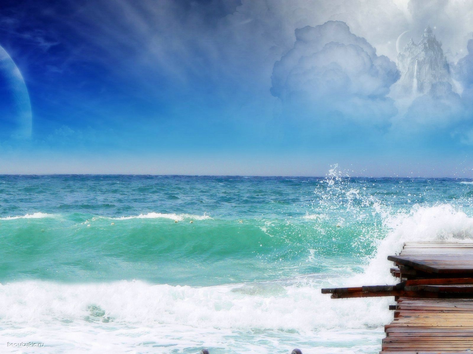 Download mobile wallpaper Landscape, Sea, Water, Sky for free.