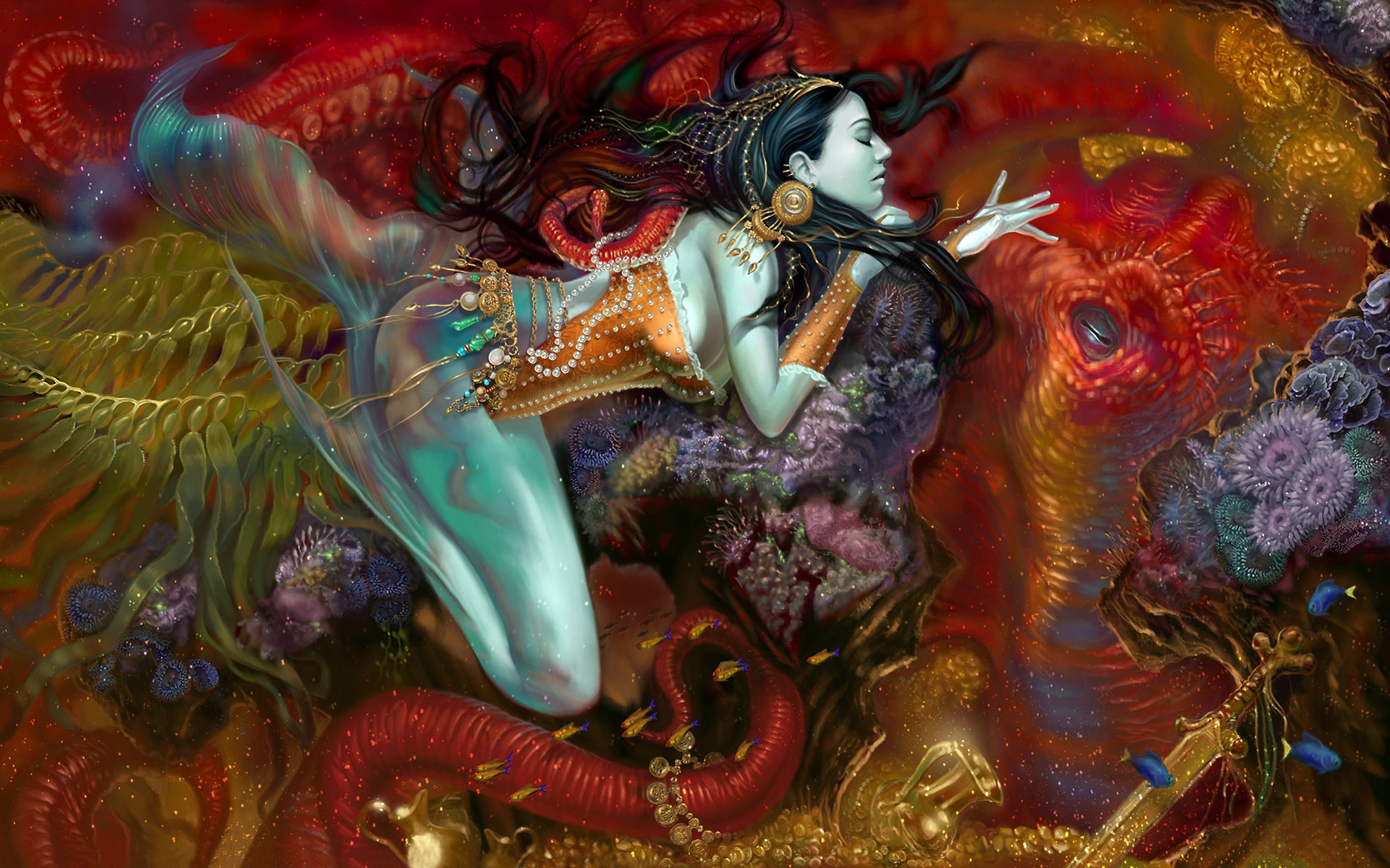 mermaid, fantasy images