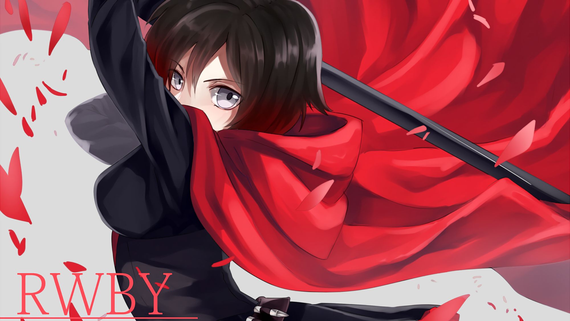 982432 4K ruby rose looking at viewer mist artwork Red Hood RWBY  fantasy weapon anime girls forest anime standing Moon  Rare Gallery  HD Wallpapers