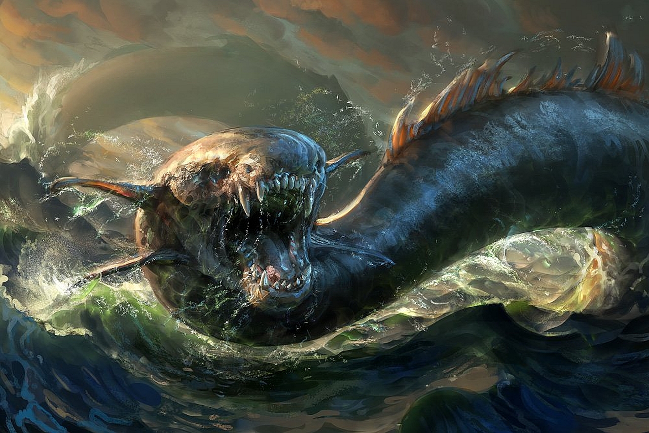 fantasy, sea monster 32K