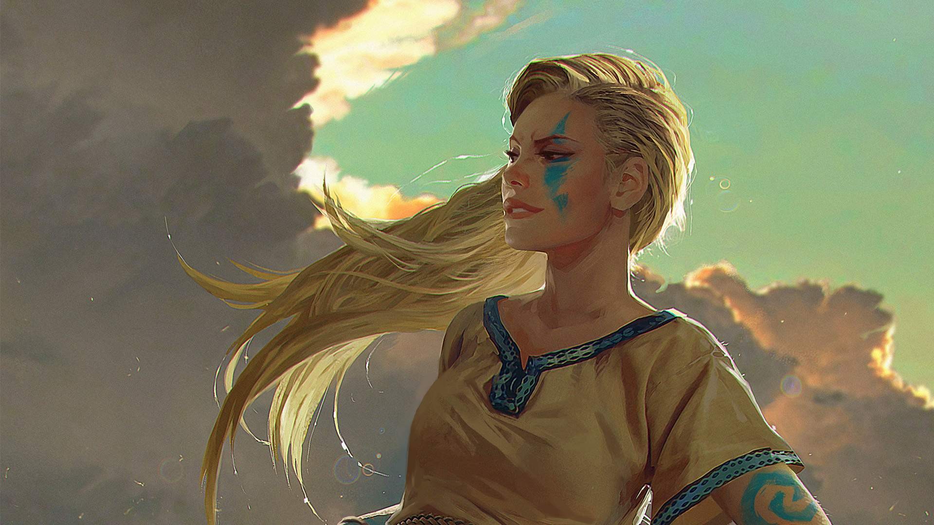 video game, gwent: the witcher card game, blonde, fantasy, illustration, the witcher HD wallpaper
