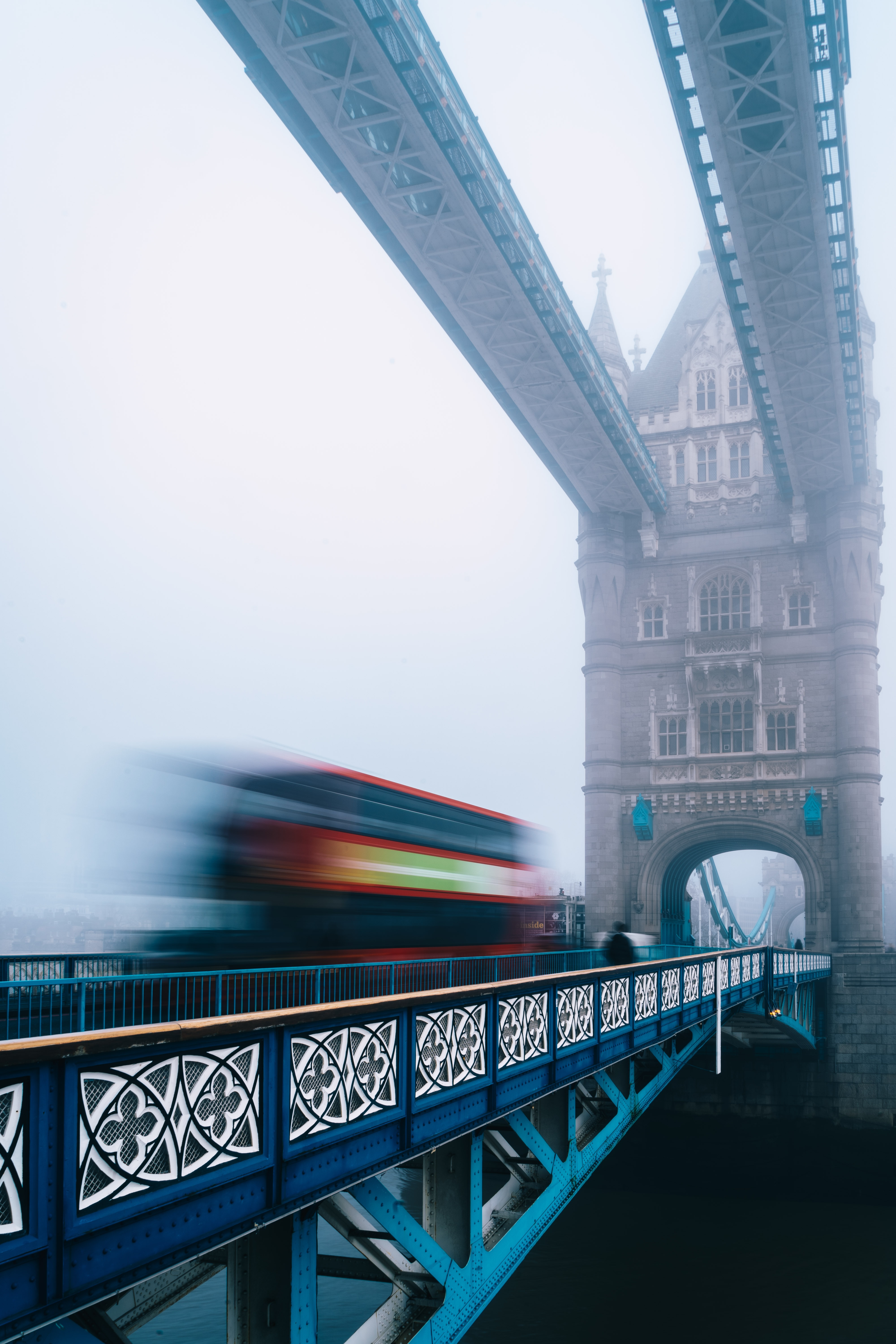 long exposure, cities, architecture, building, fog, bridge Full HD