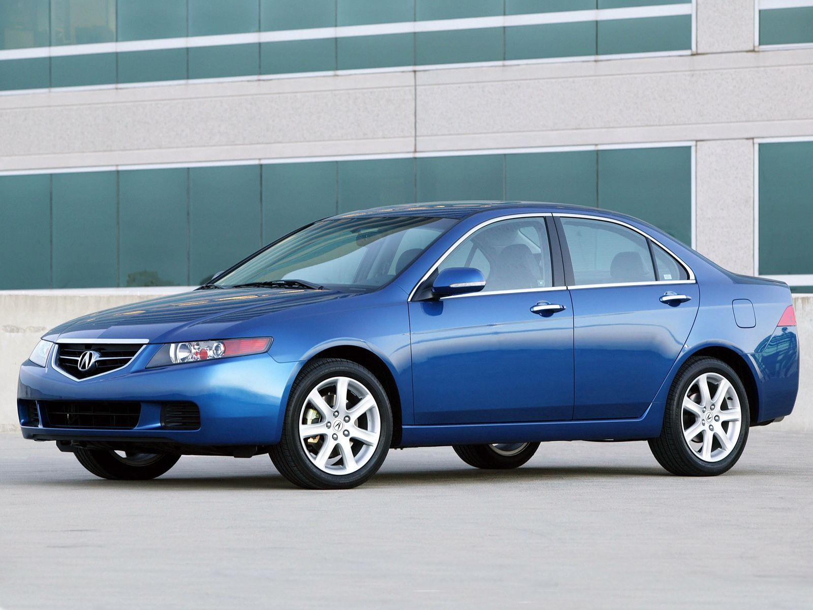 Free download wallpaper Auto, Acura, Cars, Building, Asphalt, Style, Akura, 2003, Tsx, Side View on your PC desktop