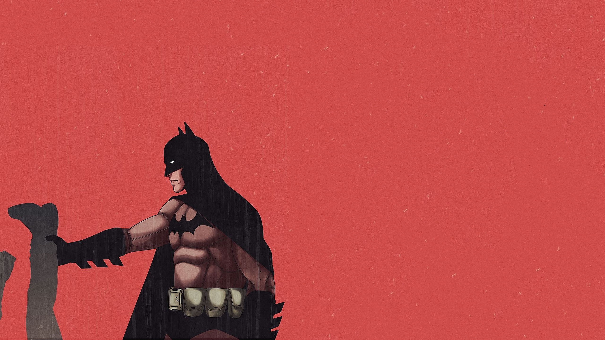 Minimalist Batman Red Desktop Wallpaper - Batman Background