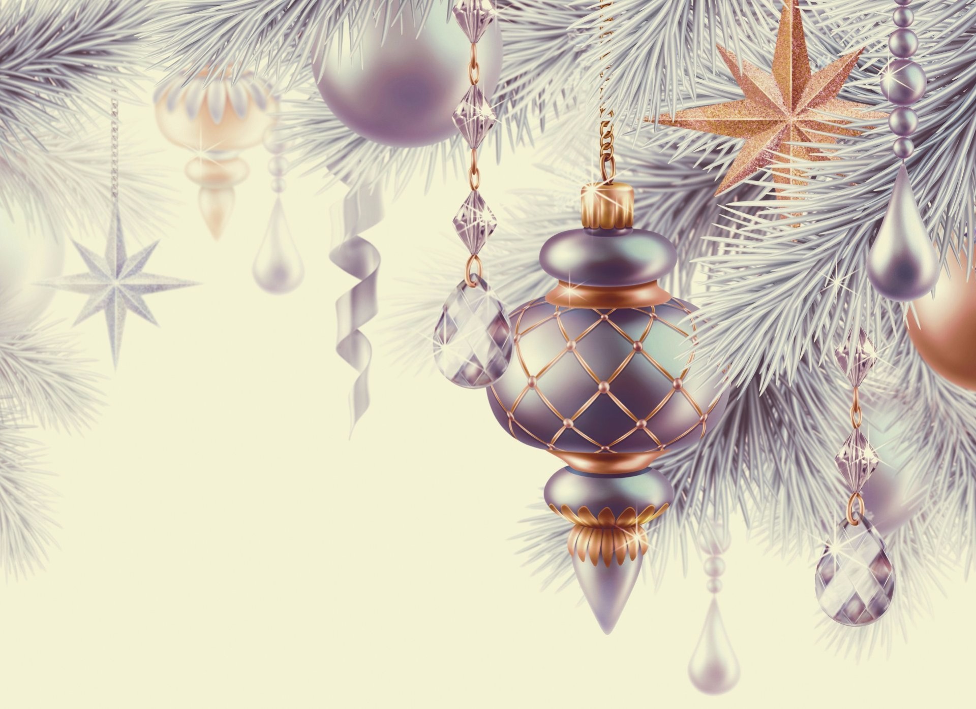 holiday, christmas, christmas ornaments, silver Aesthetic wallpaper