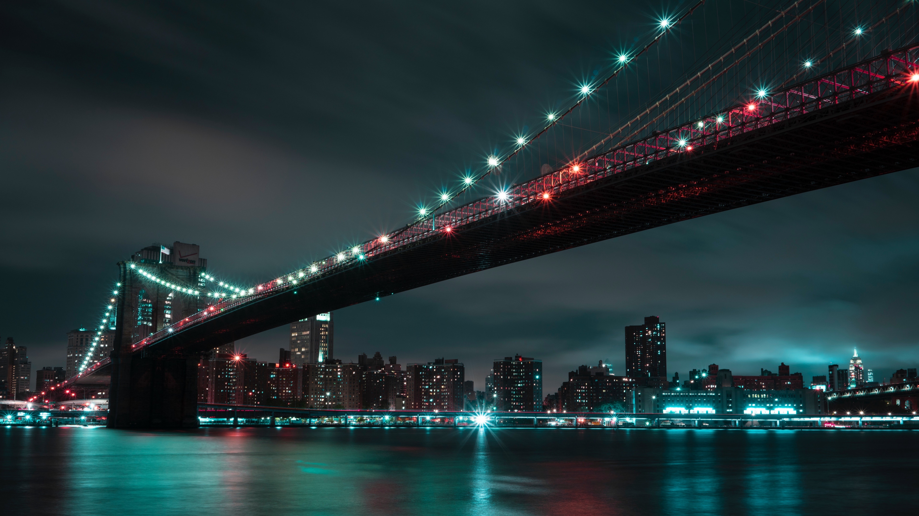 бруклинский мост ночью фото высокого разрешения