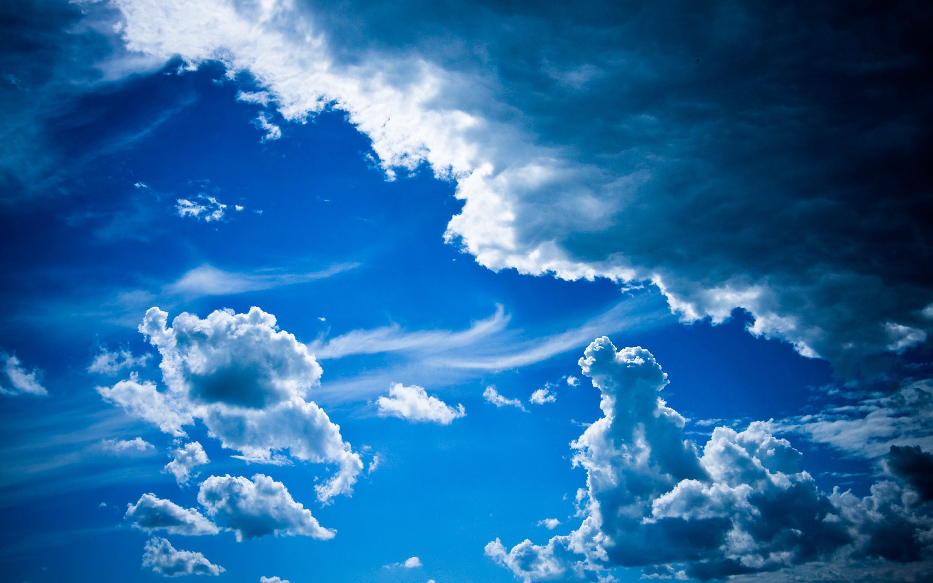 patterns, nature, sky, clouds, blue, volume, ease, air masses Phone Background