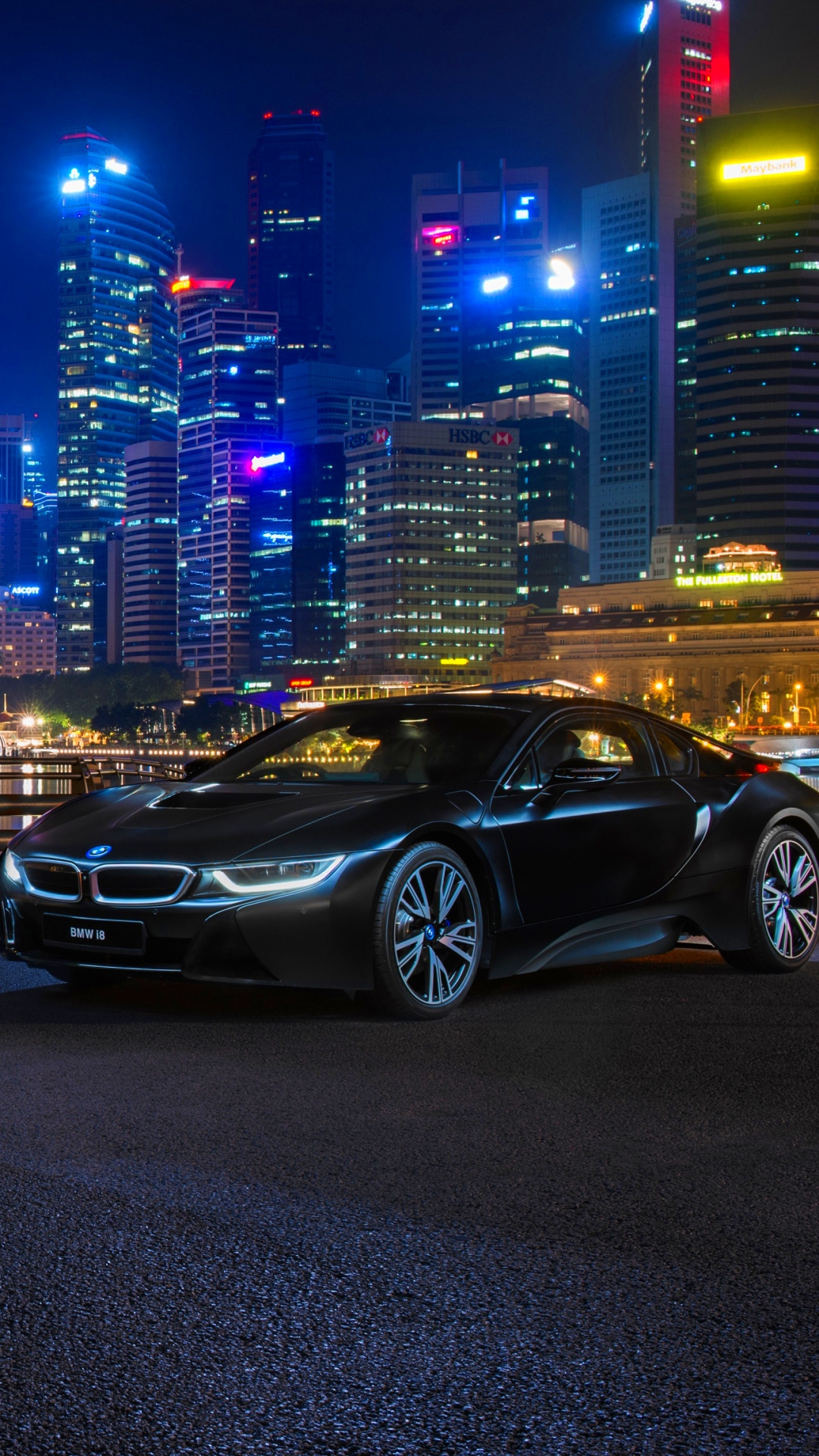 BMW i8 ночью