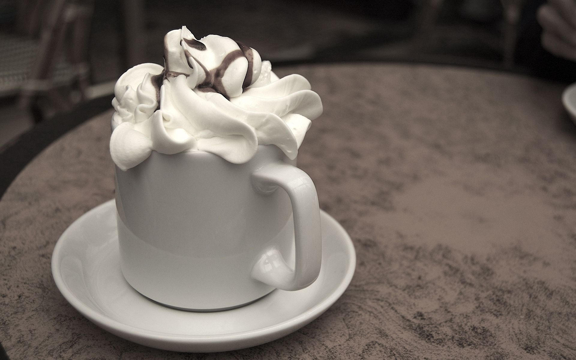black and white, cream, food, coffee, cup High Definition image