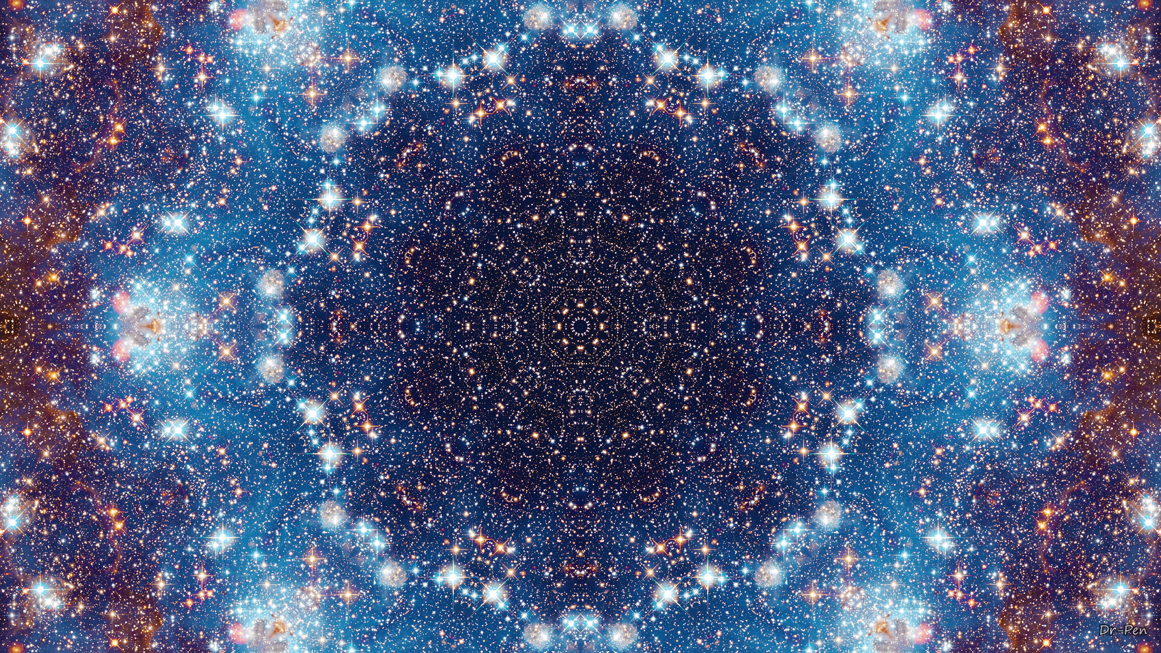 mandala, bright, abstract, pattern, fractal, glow HD wallpaper