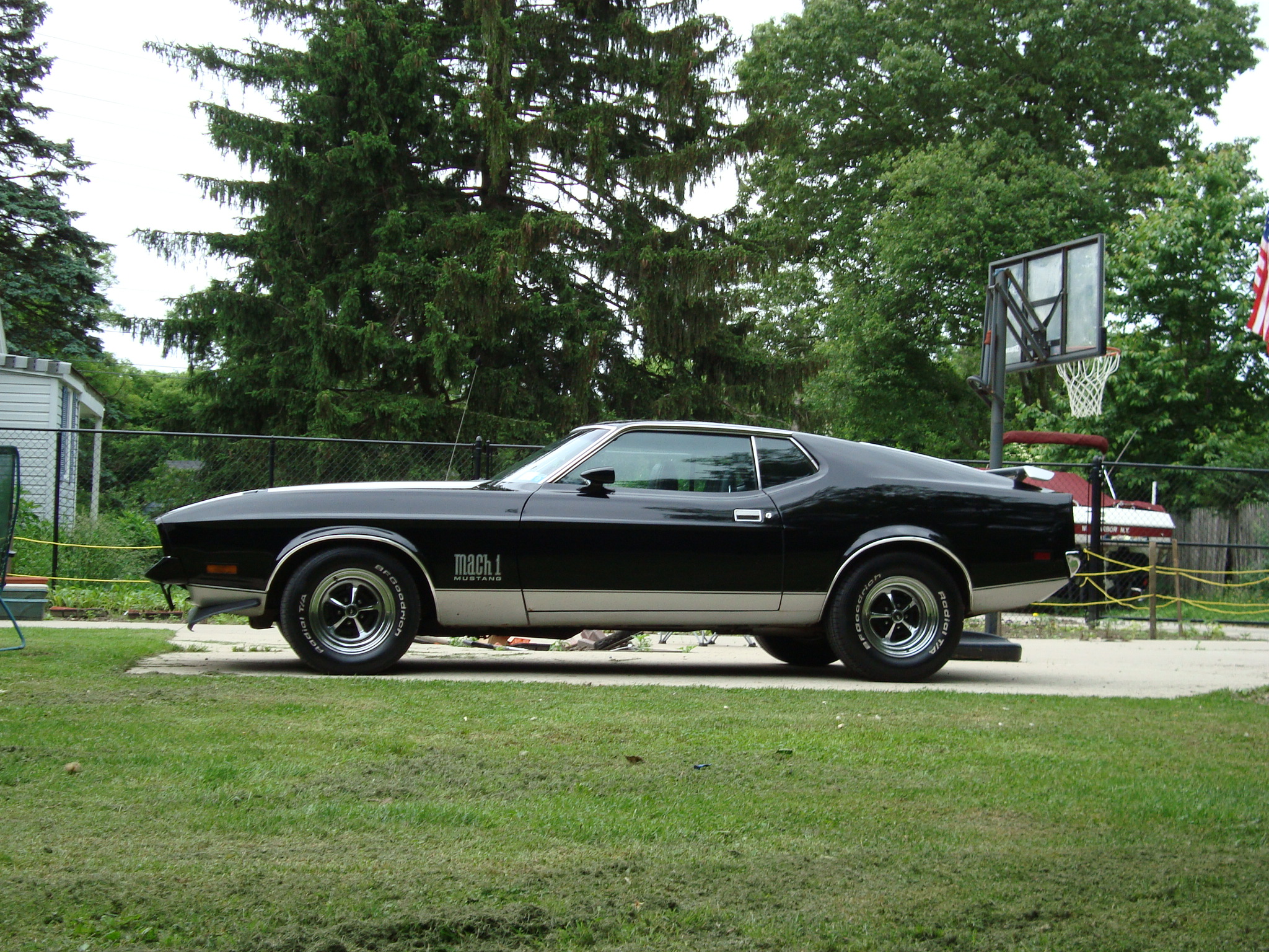 black car, vehicles, ford mustang mach 1, classic car, fastback, ford, muscle car