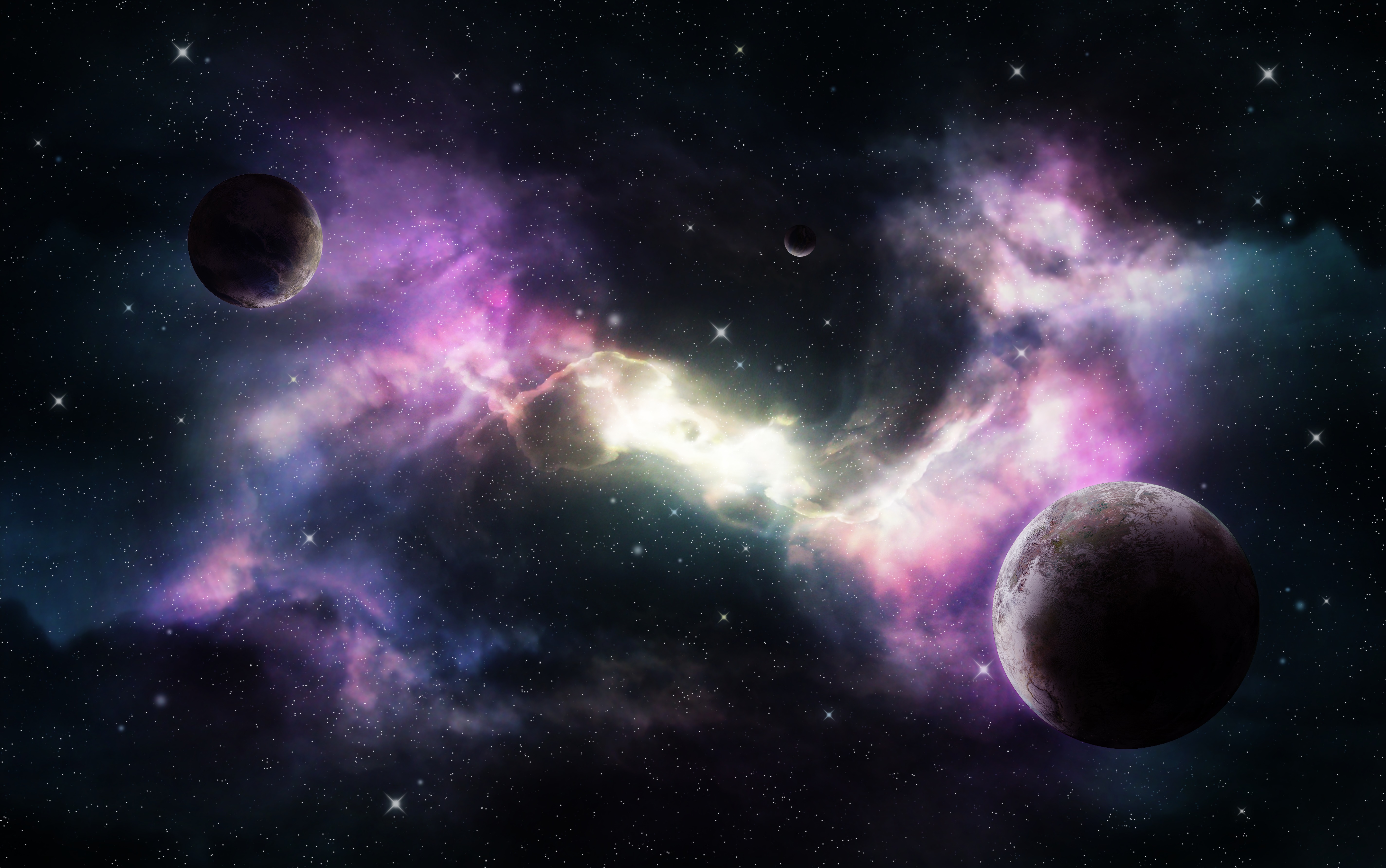 Download mobile wallpaper Stars, Nebula, Universe, Planets for free.