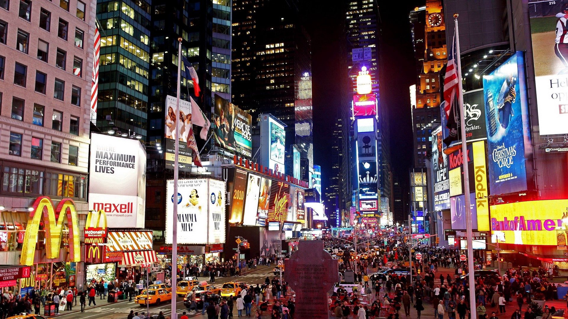 72745 descargar imagen nueva york, ciudades, noche, calle, manhattan: fondos de pantalla y protectores de pantalla gratis