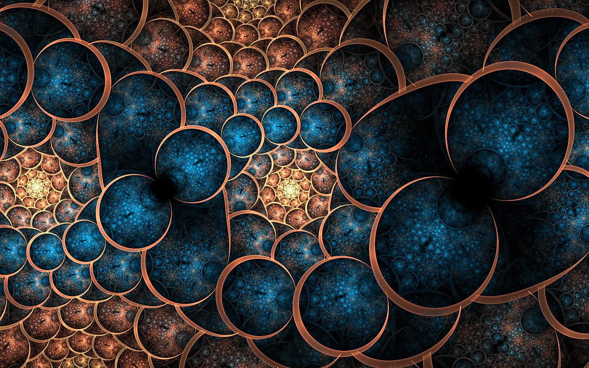 798725 descargar imagen abstracto, fractales, azul, bronce: fondos de pantalla y protectores de pantalla gratis