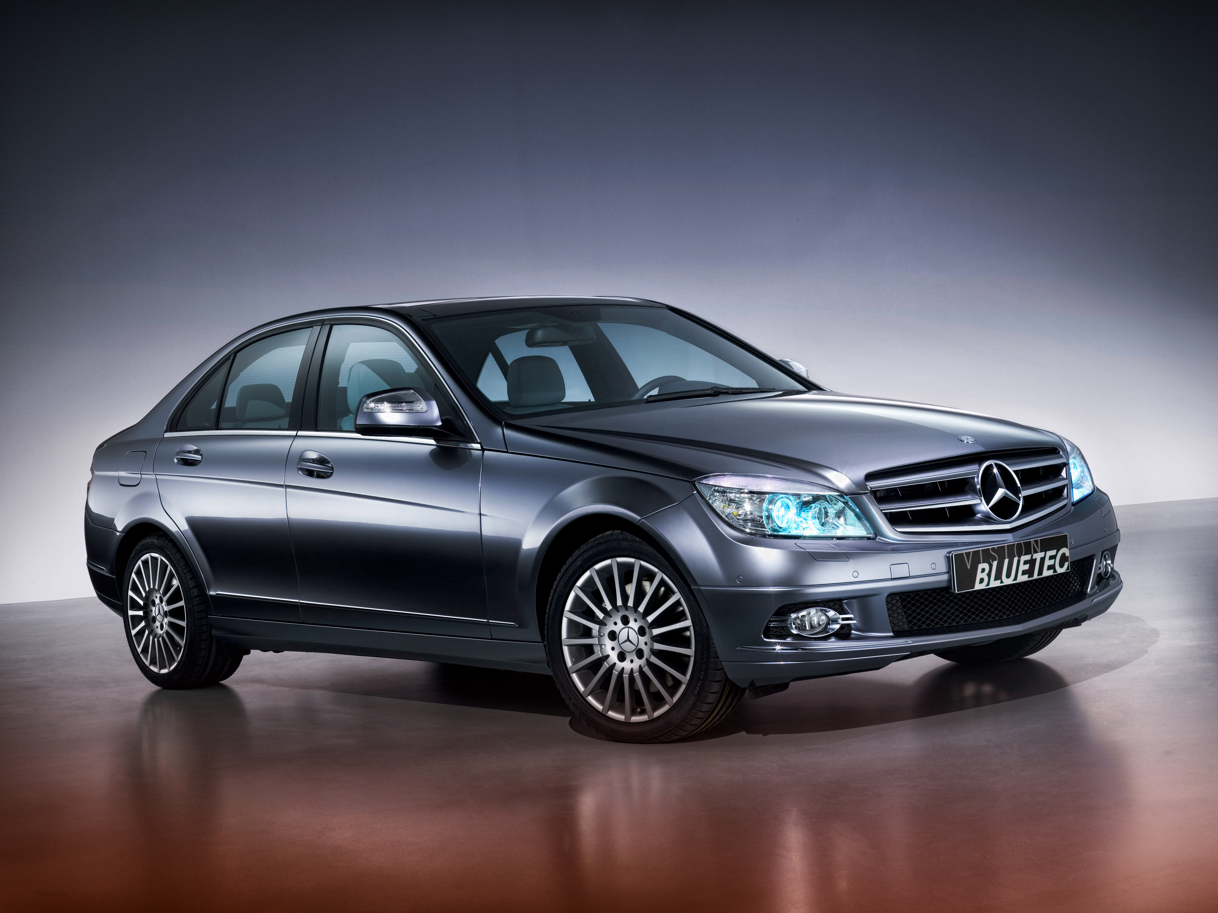 Download mobile wallpaper C 220, Bluetec, Cars, Mercedes Benz, Front View for free.