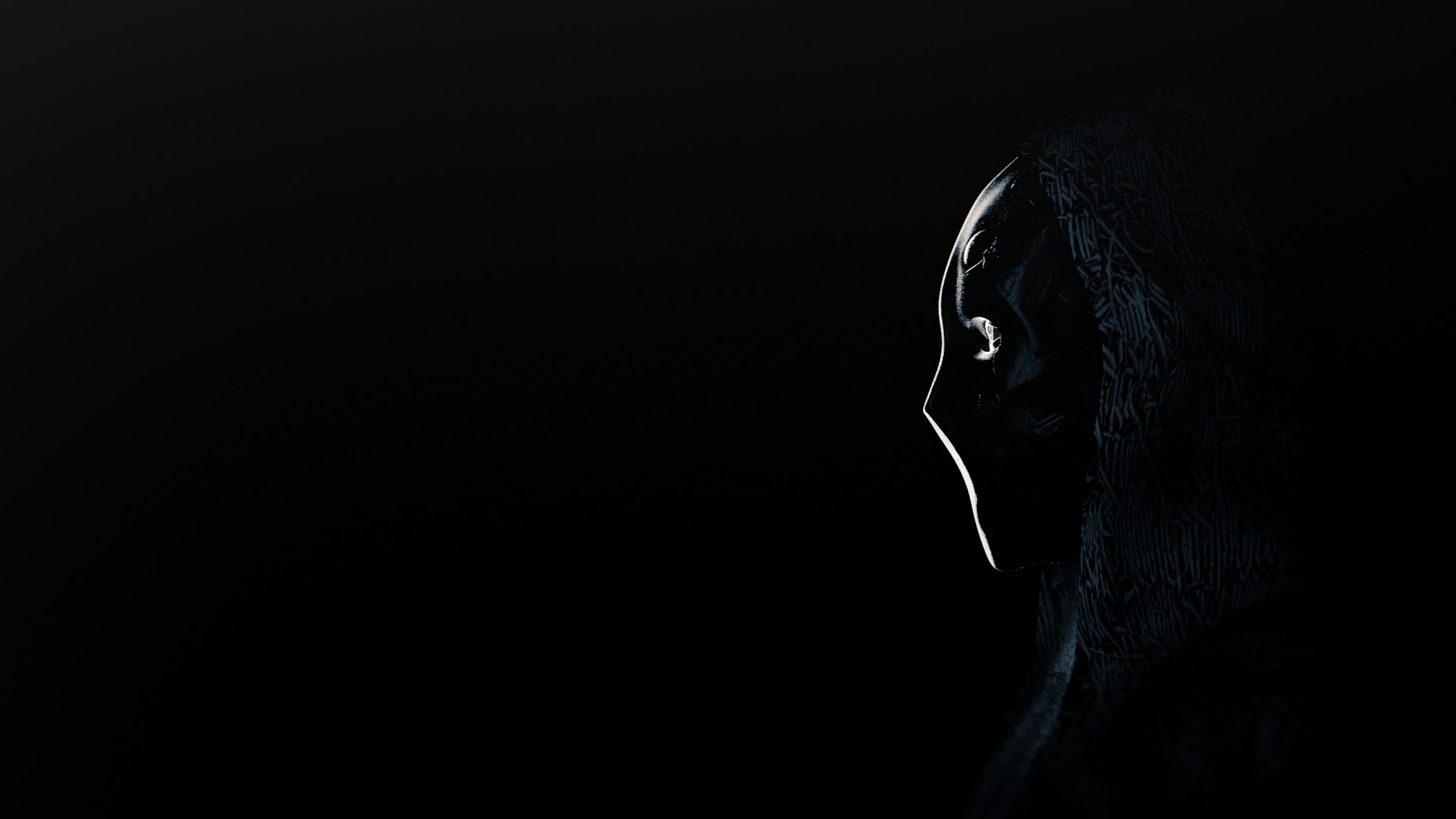 dark, anonymous, black, mask, profile