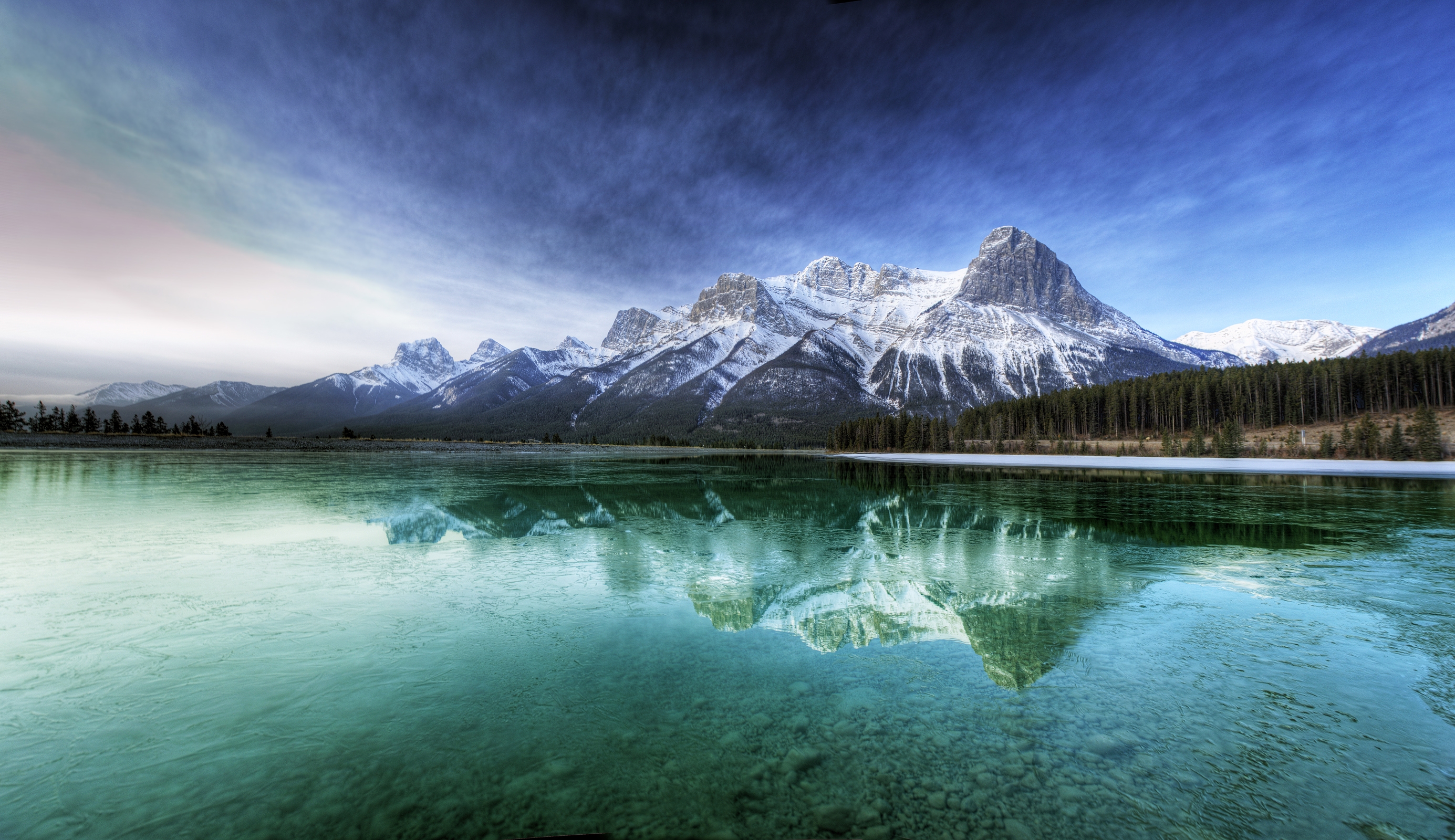 coolness, cool, nature, water, mountains, lake, canada, transparent, freshness, bottom, purity 5K